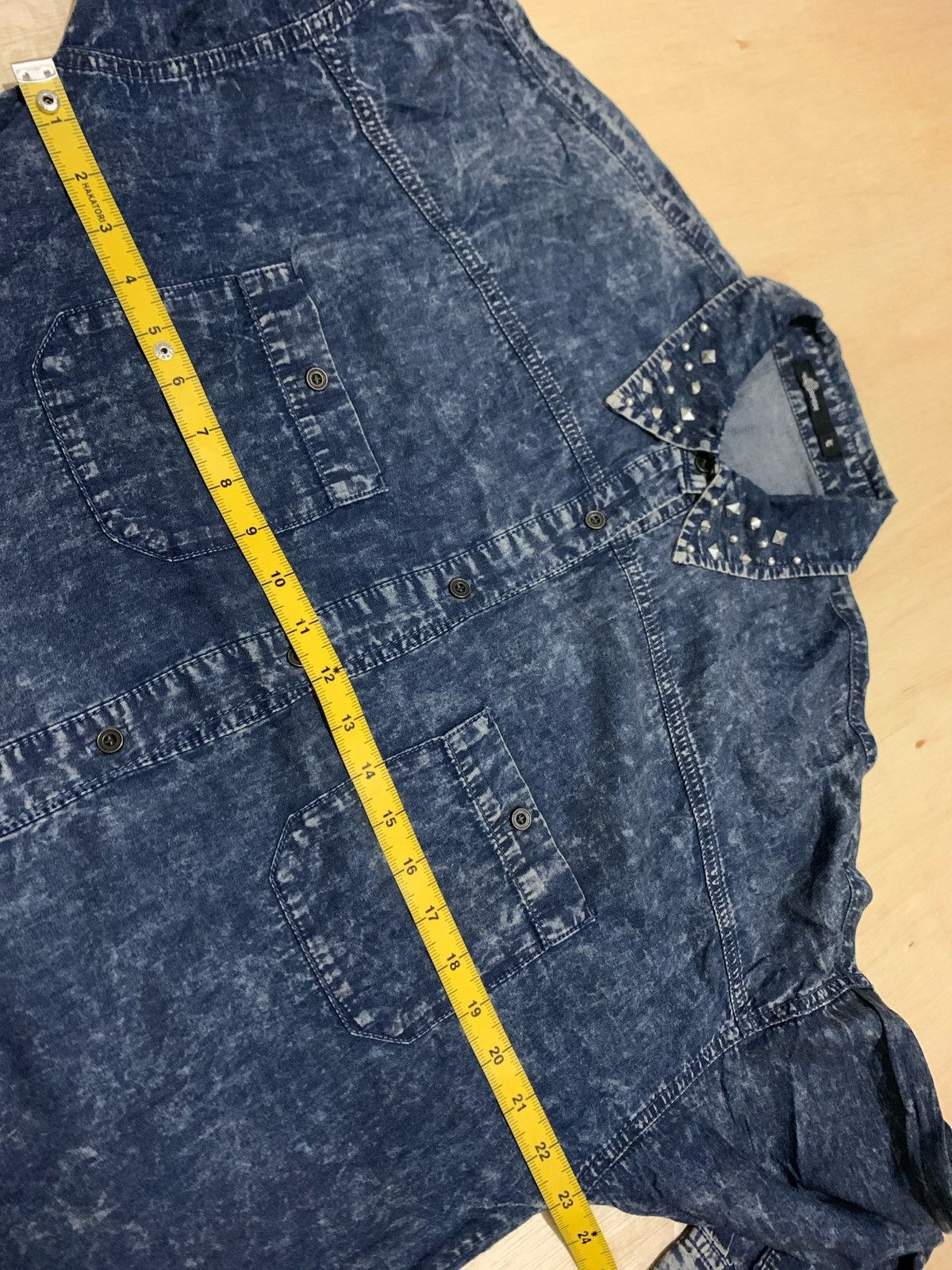 20471120 × Japanese Brand Vintage Sudeve Denim shirt Ifsixwasnine Lgb style Size US XL / EU 56 / 4 - 8 Thumbnail