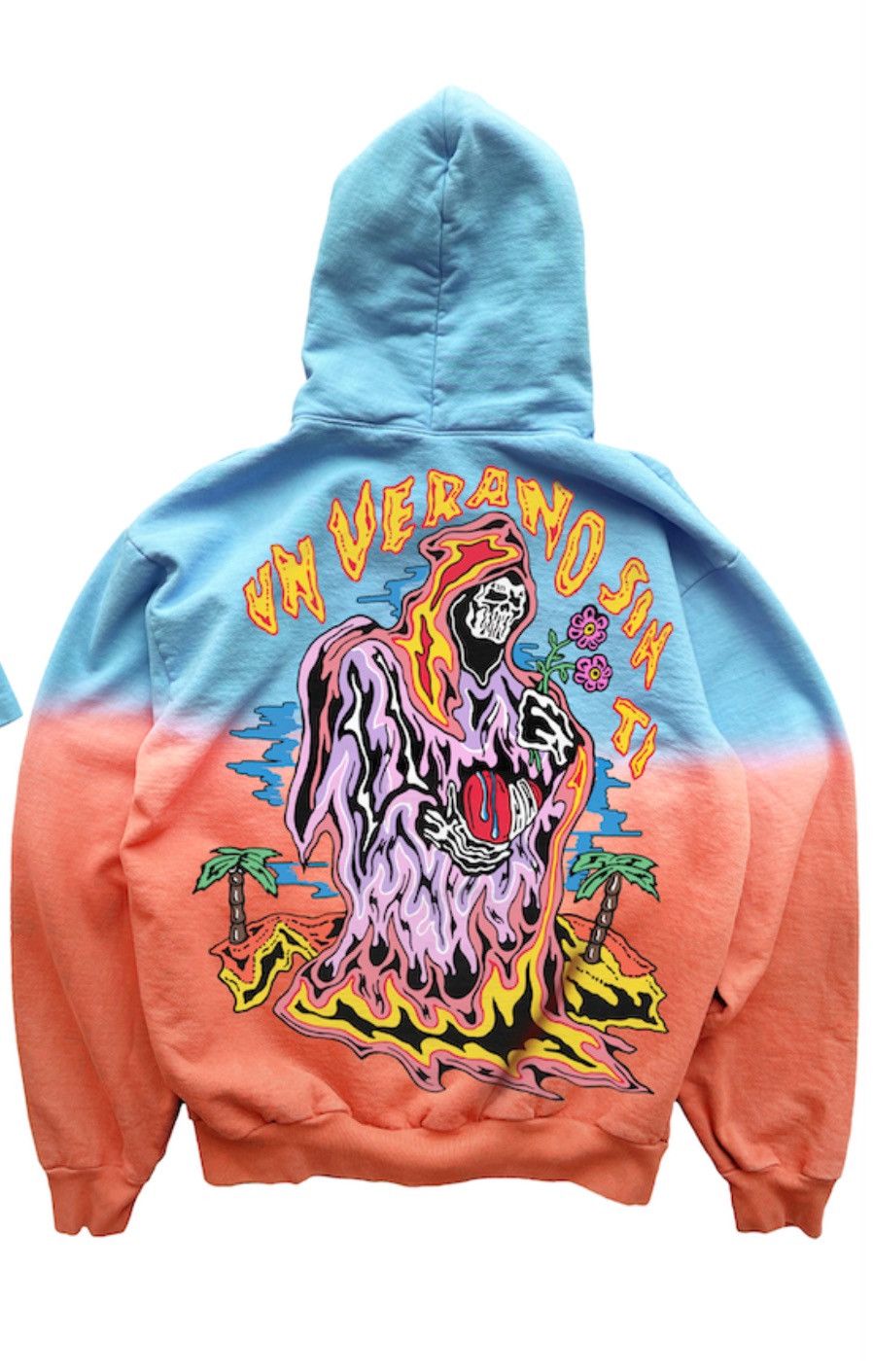 image of Warren Lotas X Bad Bunny Un Verano Hoodie in Blue, Men's (Size XL)