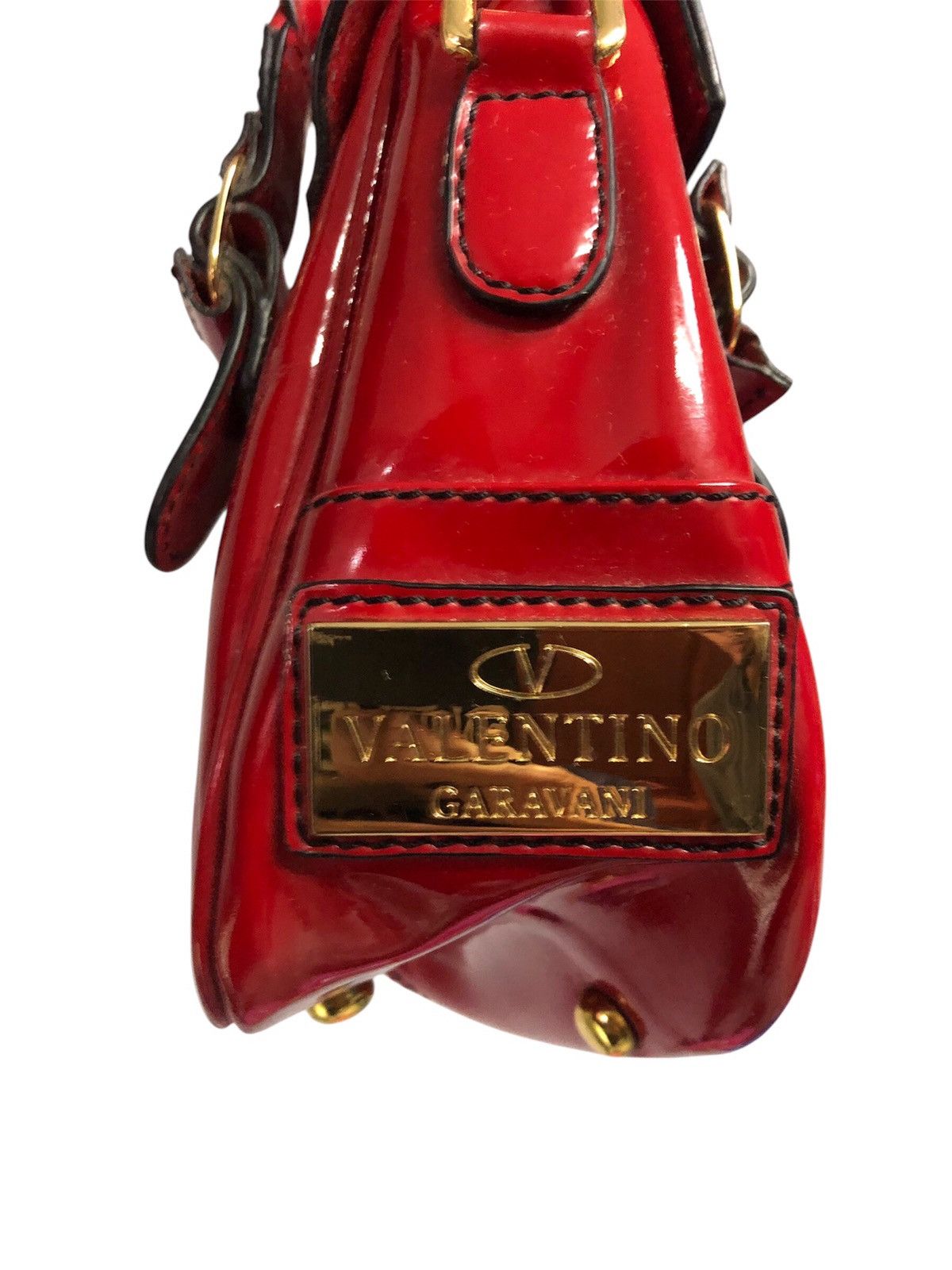 Valentino Valentino Garavani Burgandy Leather Handbag Size ONE SIZE - 11 Thumbnail