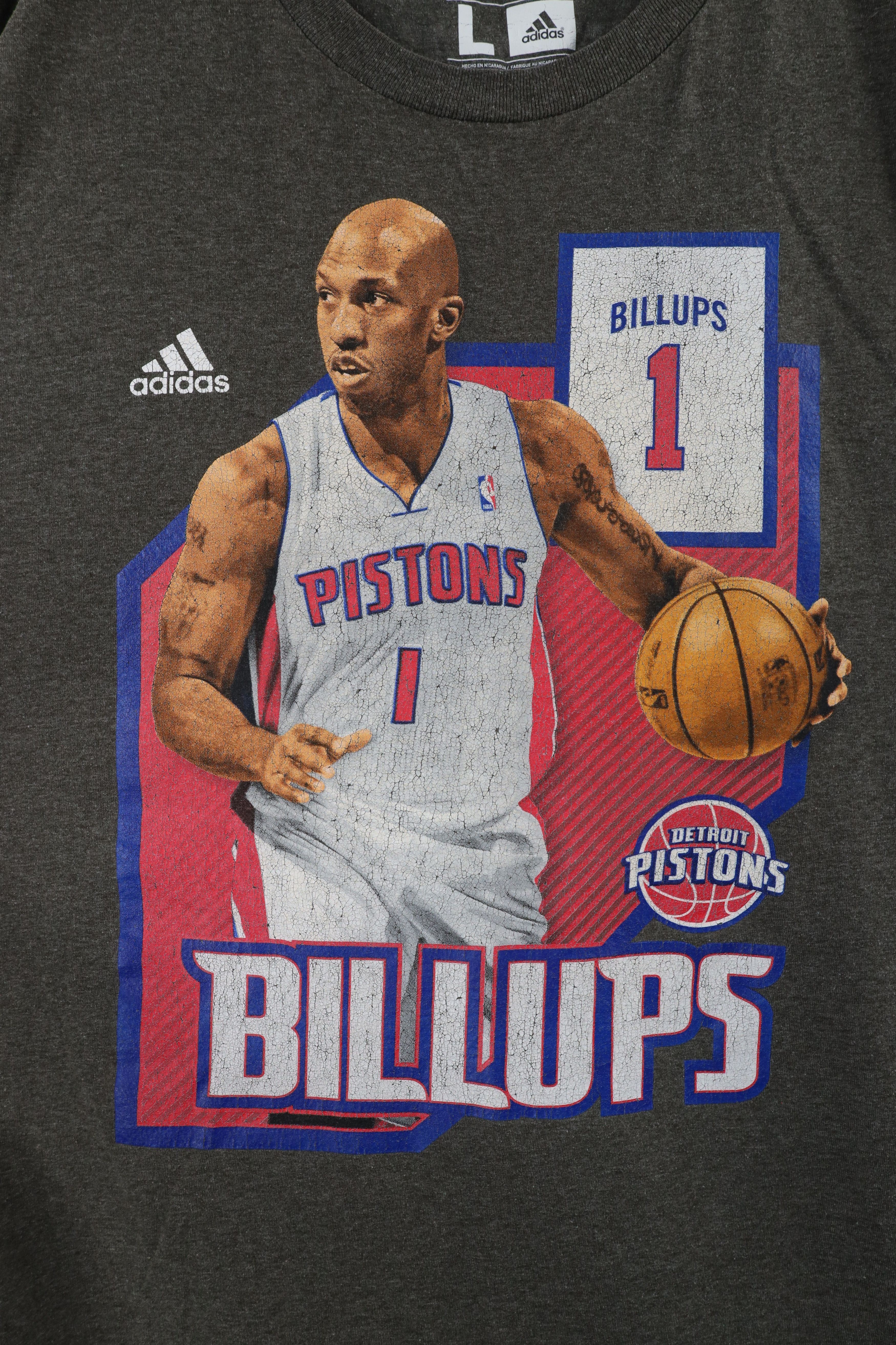 Adidas × Vintage Vintage Y2K Adidas Detroit Pistons Basketball T-Shirt Size US L / EU 52-54 / 3 - 4 Thumbnail