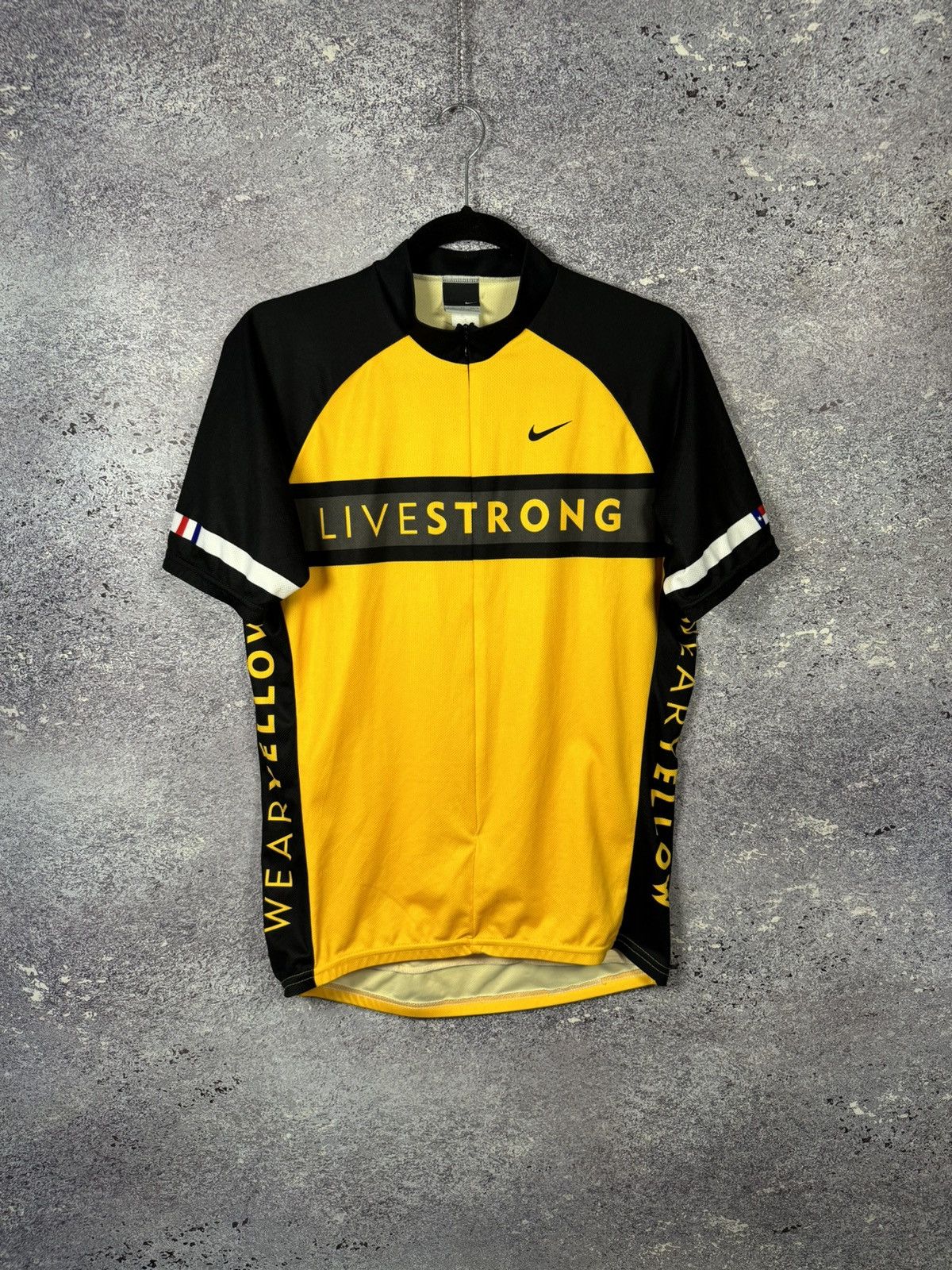 Bicycle × Nike × Vintage NIKE LIVESTRONG Cycling Jersey 3/4 Zip Mens XL Made in USA Size US XL / EU 56 / 4 - 1 Thumbnail