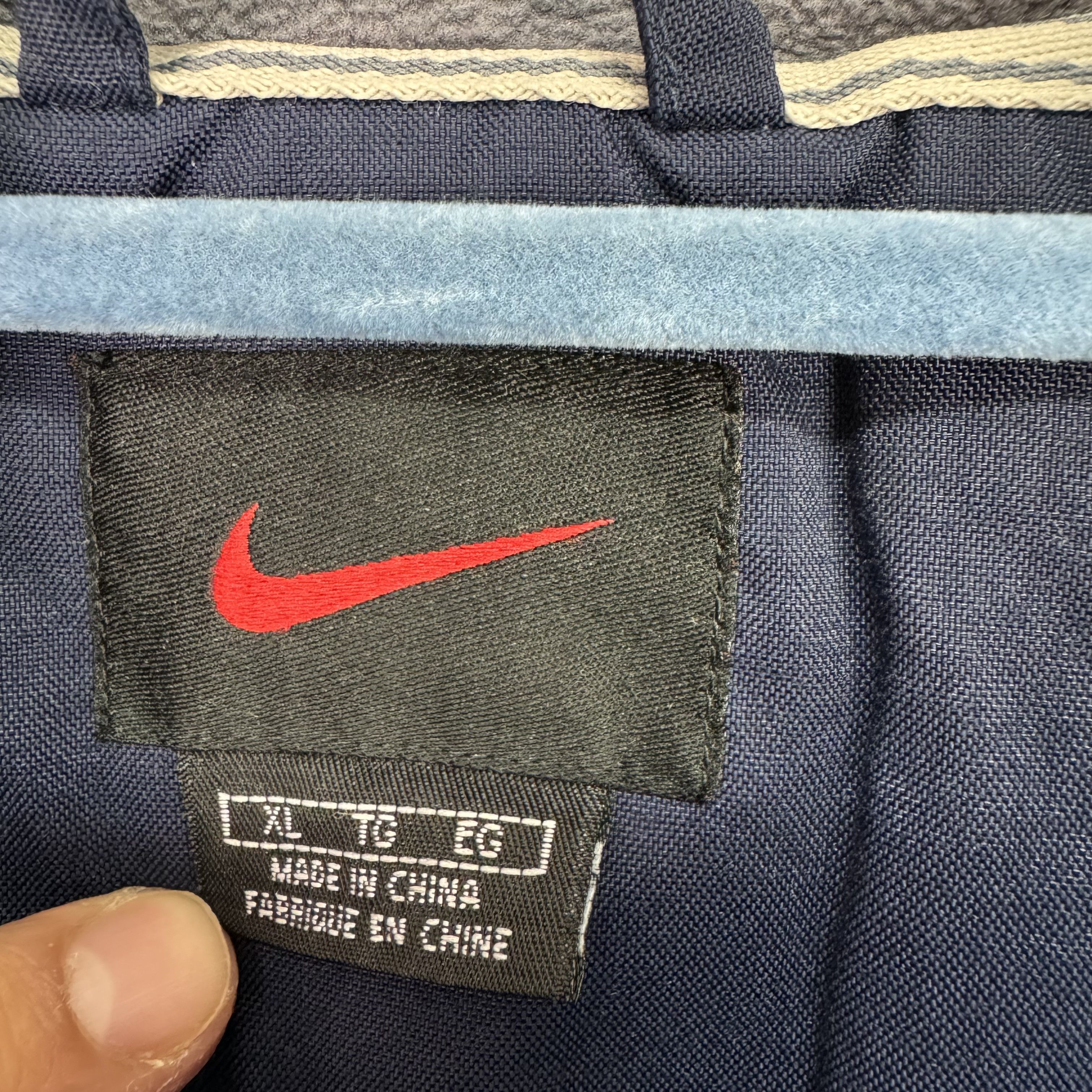 Nike × Vintage NIKE VINTAGE LONG JACKET NAVY DOUBLE SWOOSH 90S Size US XL / EU 56 / 4 - 7 Thumbnail