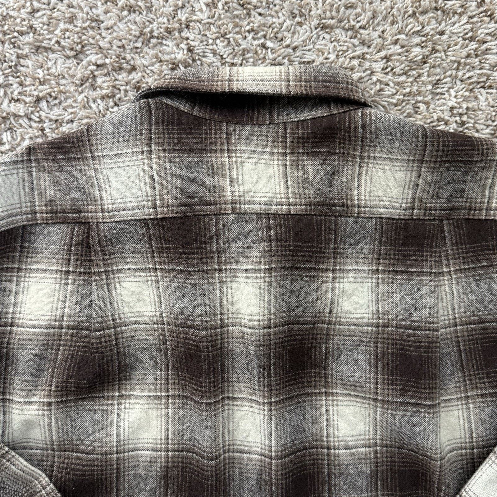 Pendleton × Vintage Vintage Pendleton Brown Shadow Plaid Button Up Guide Shirt Size US M / EU 48-50 / 2 - 7 Thumbnail