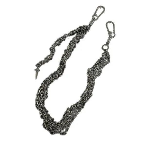 Jewelry Silver Multi-Strand Chain Wallet Chain with Clips Size ONE SIZE - 6 Thumbnail