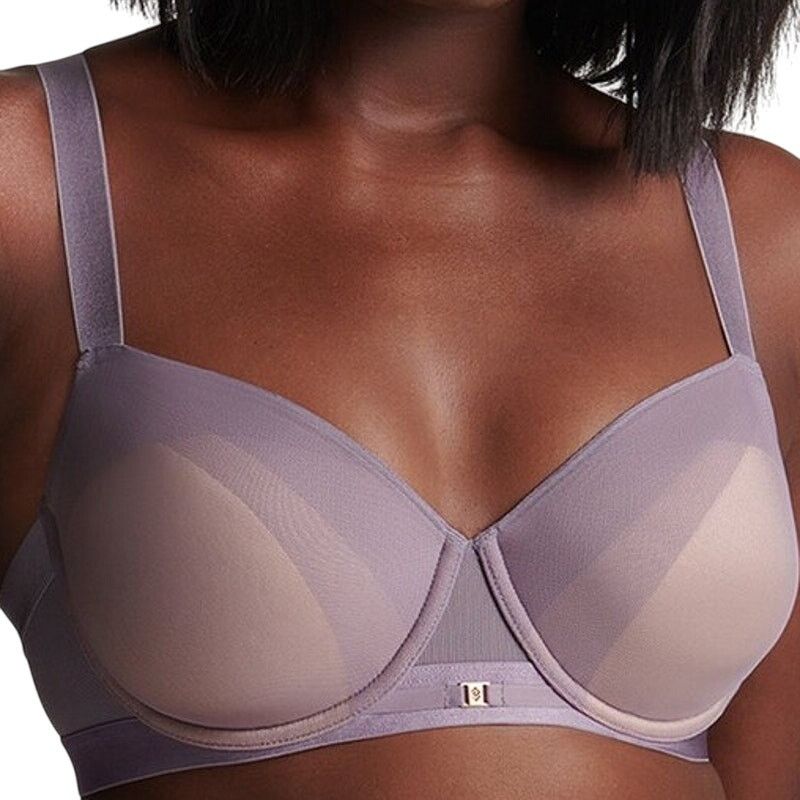 Thirdlove Ombre Mesh Demi Bra Padded Adjustable Purple 40B, Women's
