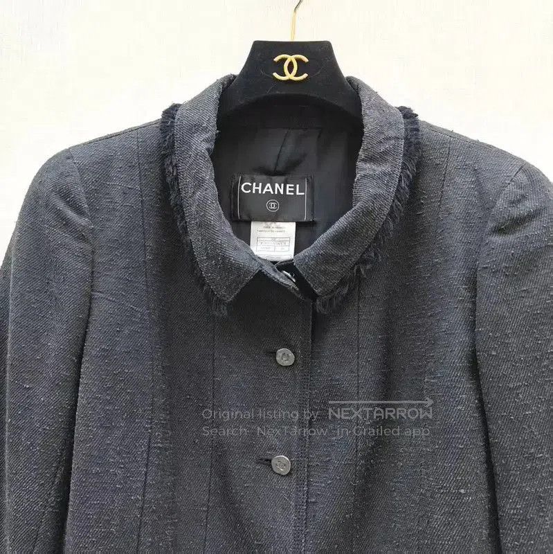 Chanel Chanel Black Silk Blend Doll Collar Short Jacket . Size M / US 6-8 / IT 42-44 - 3 Thumbnail