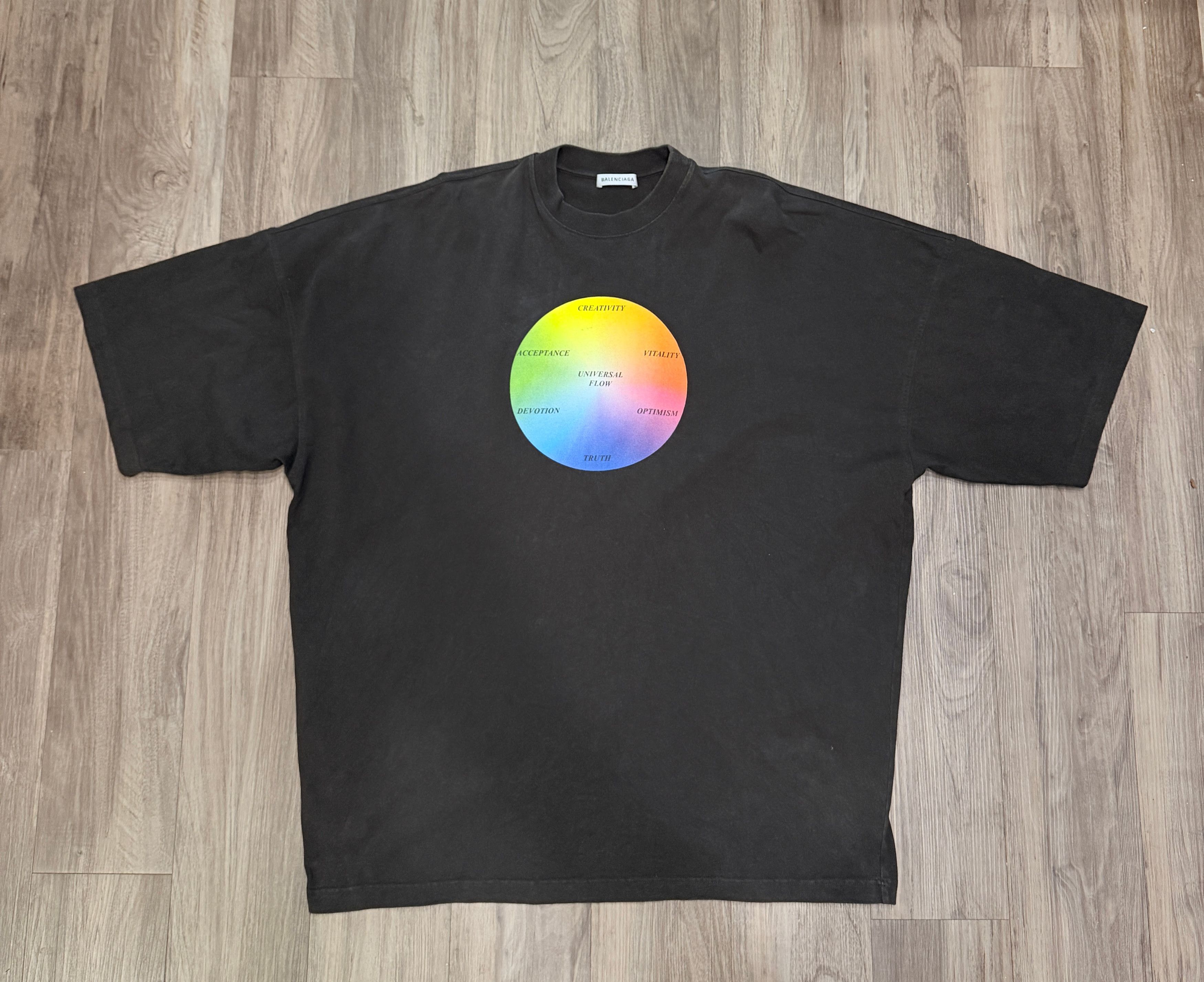 Balenciaga Balenciaga Oversized Universal Flow Tee Black Size US XL / EU 56 / 4 - 1 Thumbnail
