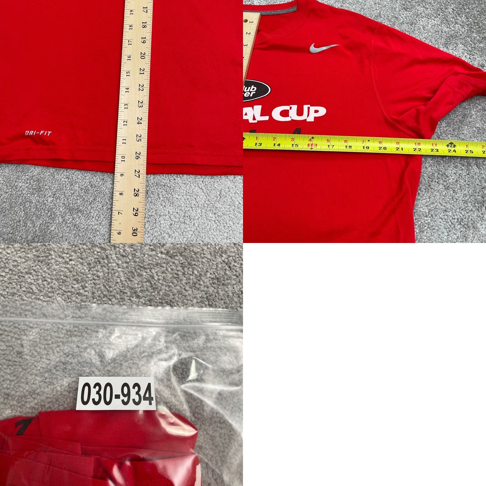 Nike Nike Dri-Fit US Club Soccer National Cup 2014 T-Shirt Mens Large Red Active Tee Size US L / EU 52-54 / 3 - 9 Thumbnail