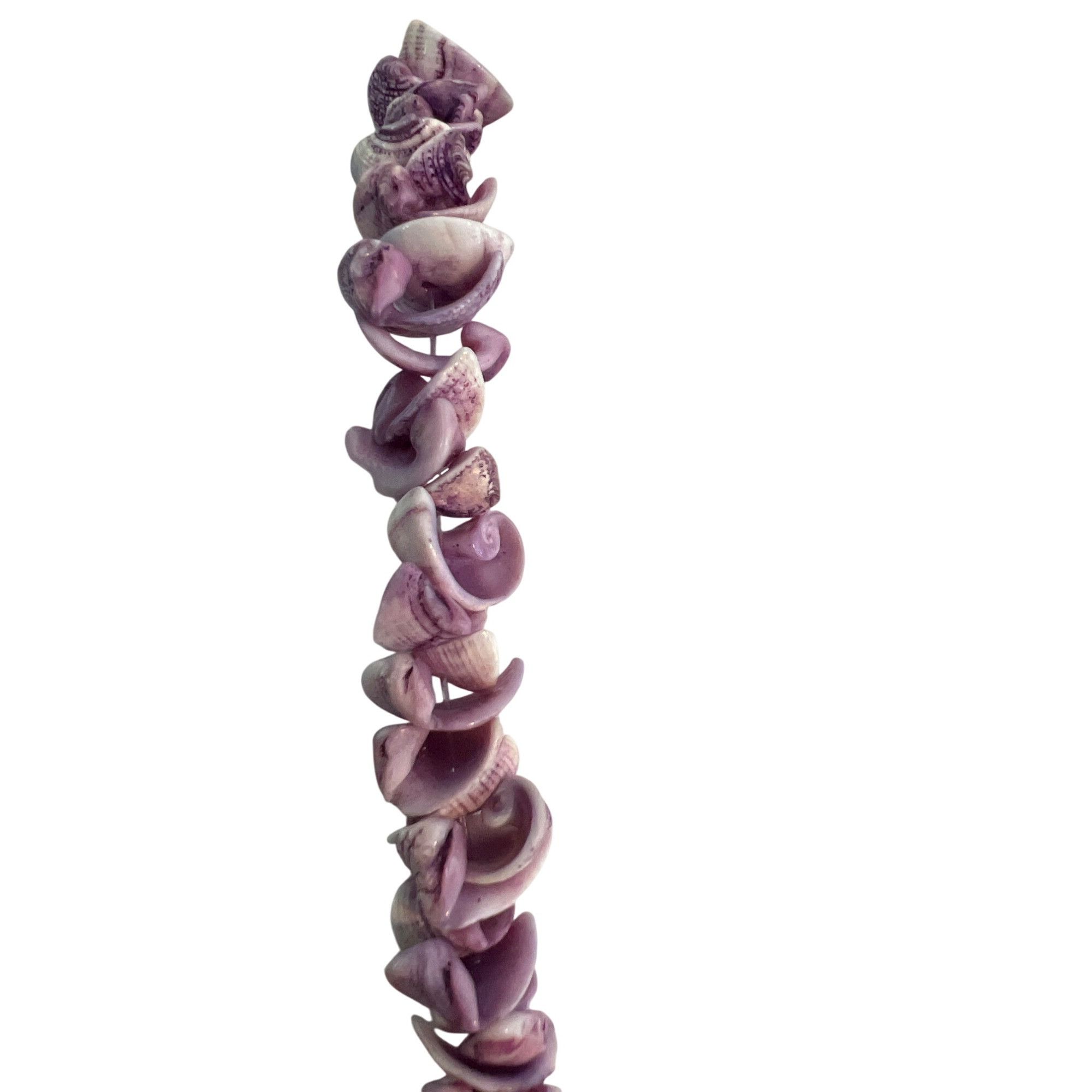 Other Vintage Chipped Shell Necklace Dyed Purple Surfer Vacation S Size ONE SIZE - 3 Thumbnail
