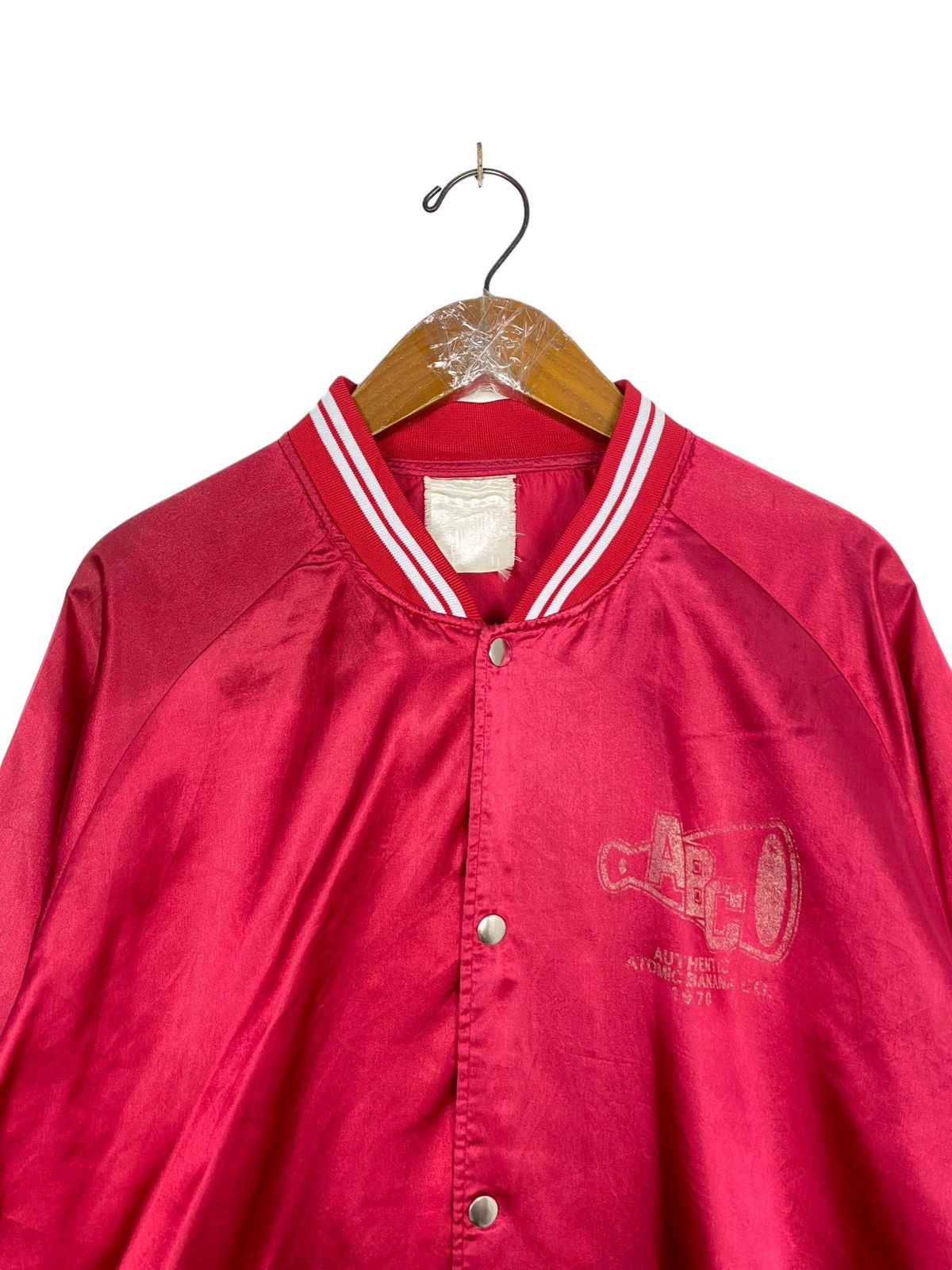 Atomic Vtg Atomic Banana Co Pittsburgh Satin Bomber Jacket Big Log Size US M / EU 48-50 / 2 - 4 Thumbnail