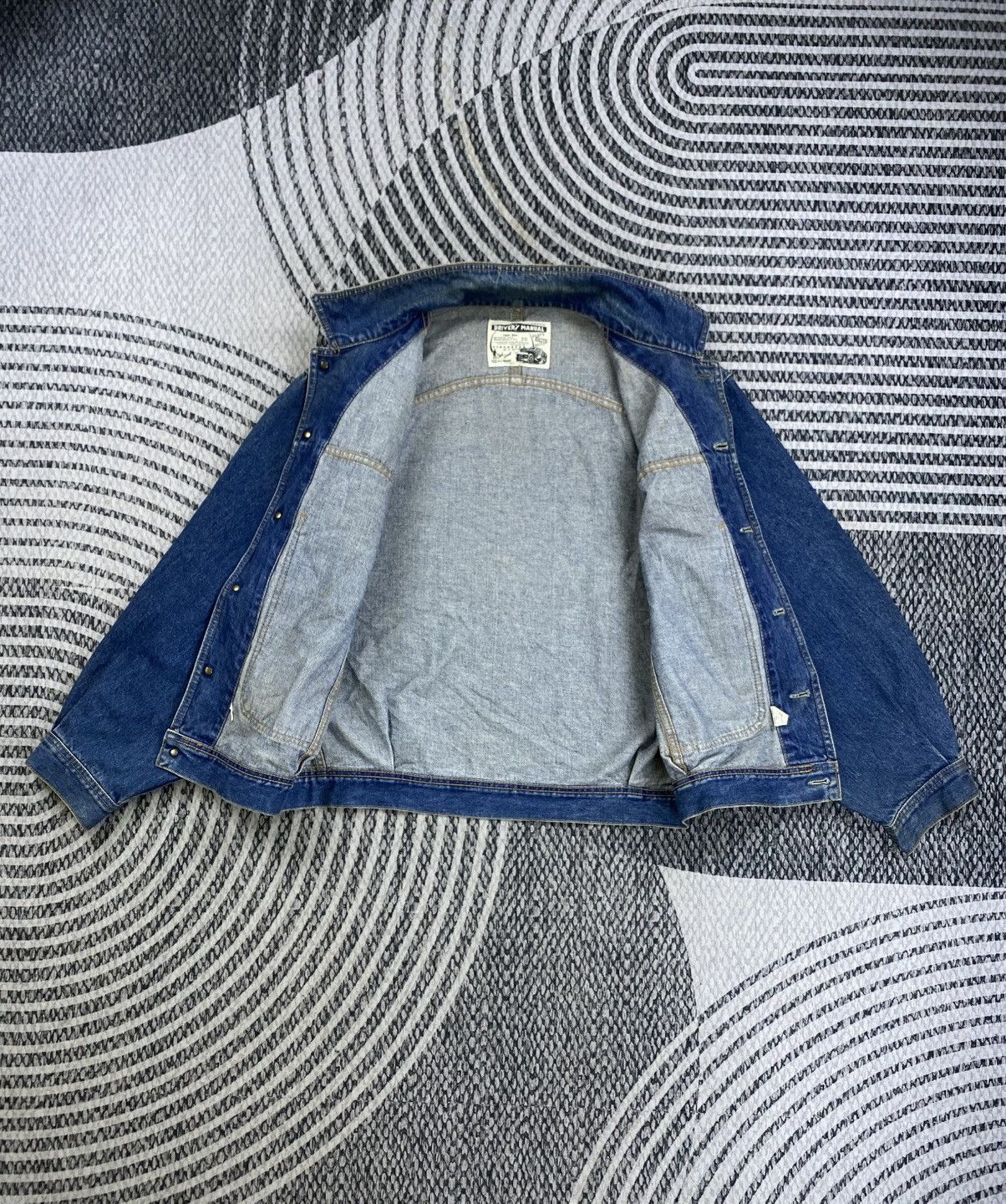Japanese Brand Vintage 80s Driver’s Manual Rare Design Denim Jacket Size US L / EU 52-54 / 3 - 6 Thumbnail