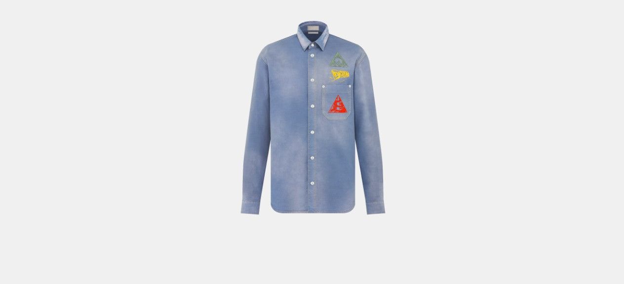 Dior o1w1db10824 Shirt in Light Blue Size US XL / EU 56 / 4 - 1 Thumbnail