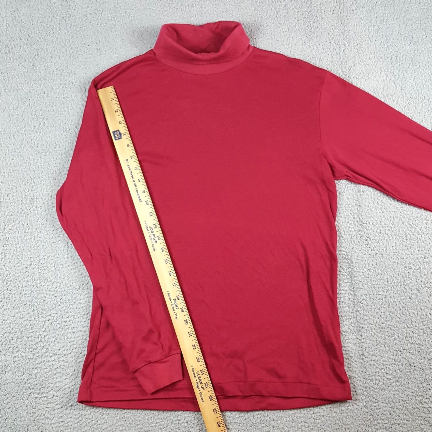 Vintage VINTAGE Y2K Preppy Red Mock Neck T-Shirt Top Women L Long Sleeve Casual Shirt Size L / US 10 / IT 46 - 7 Thumbnail