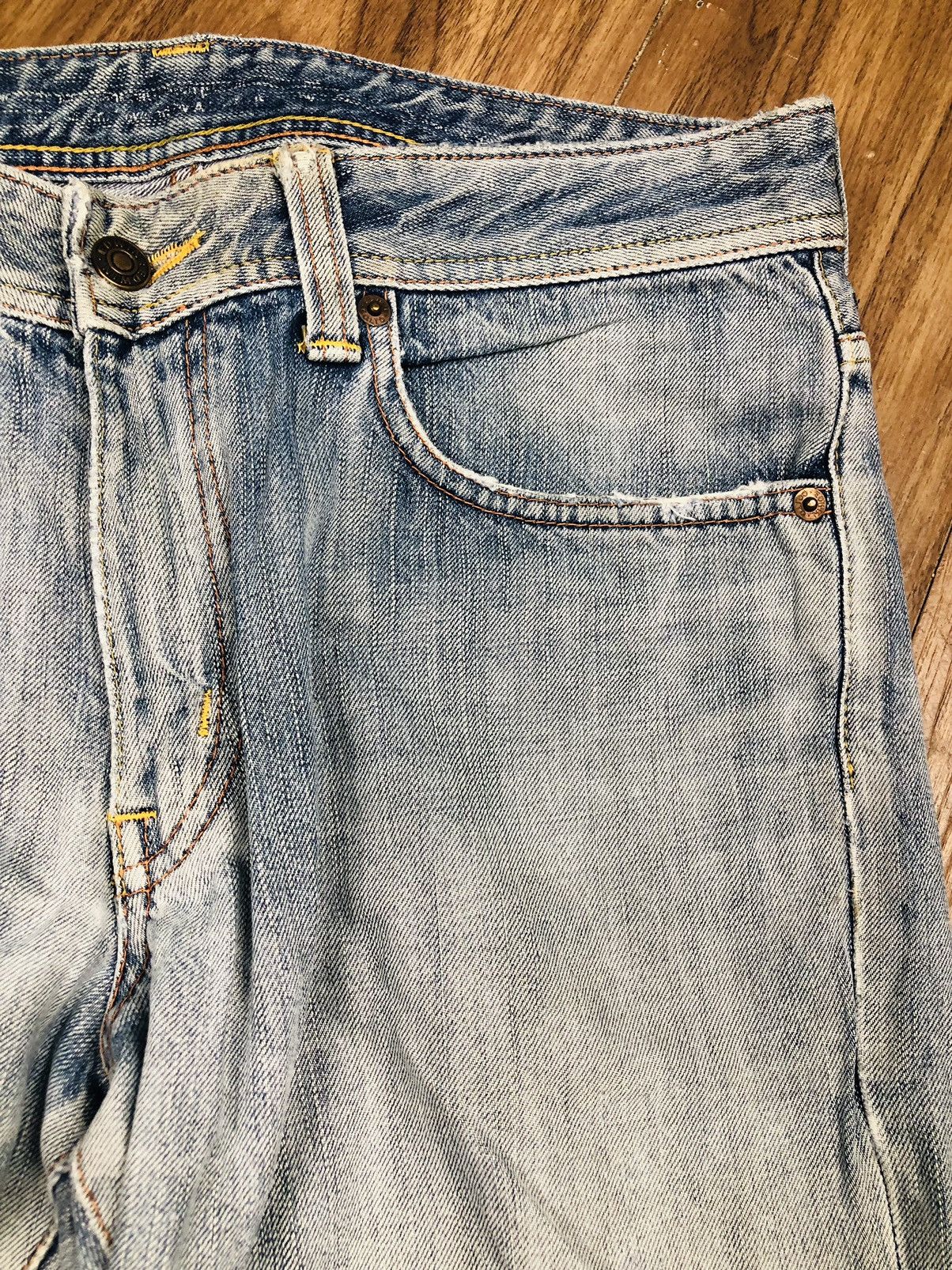 Edwin Edwin 511RV Ripped Distressed Flare Jeans Rare (40) Size US 32 / EU 48 - 8 Thumbnail