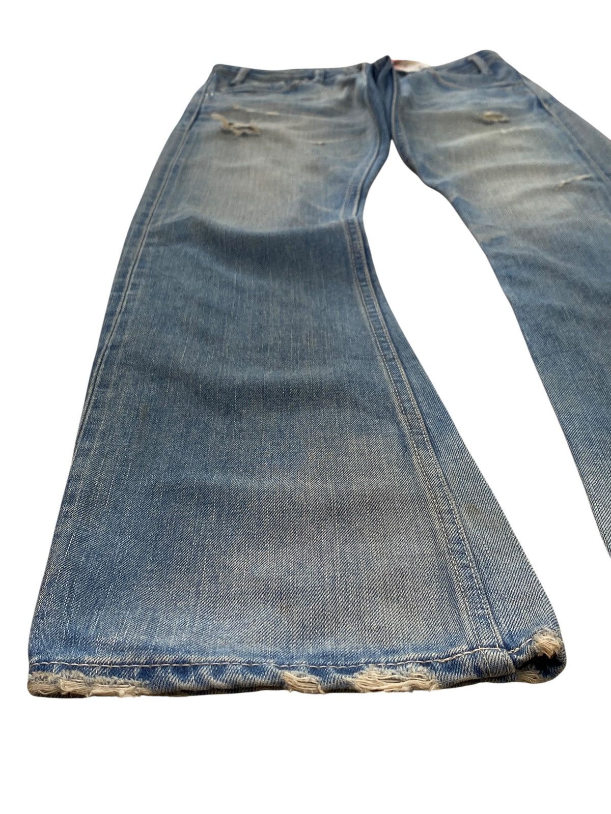 Mr. Olive Mr.Olive Distressed Acid Blue Wash Style Loose Jeans Size US 30 / EU 46 - 5 Thumbnail