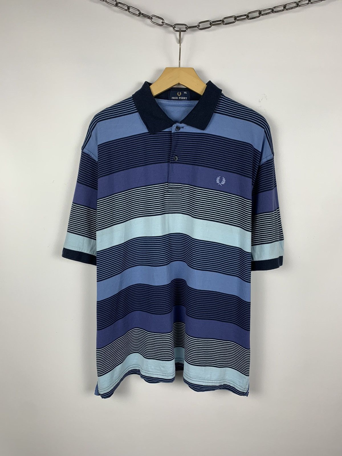 Fred Perry Vintage Fred Perry Striped Polo Luxury casual Size US XXL / EU 58 / 5 - 1 Thumbnail