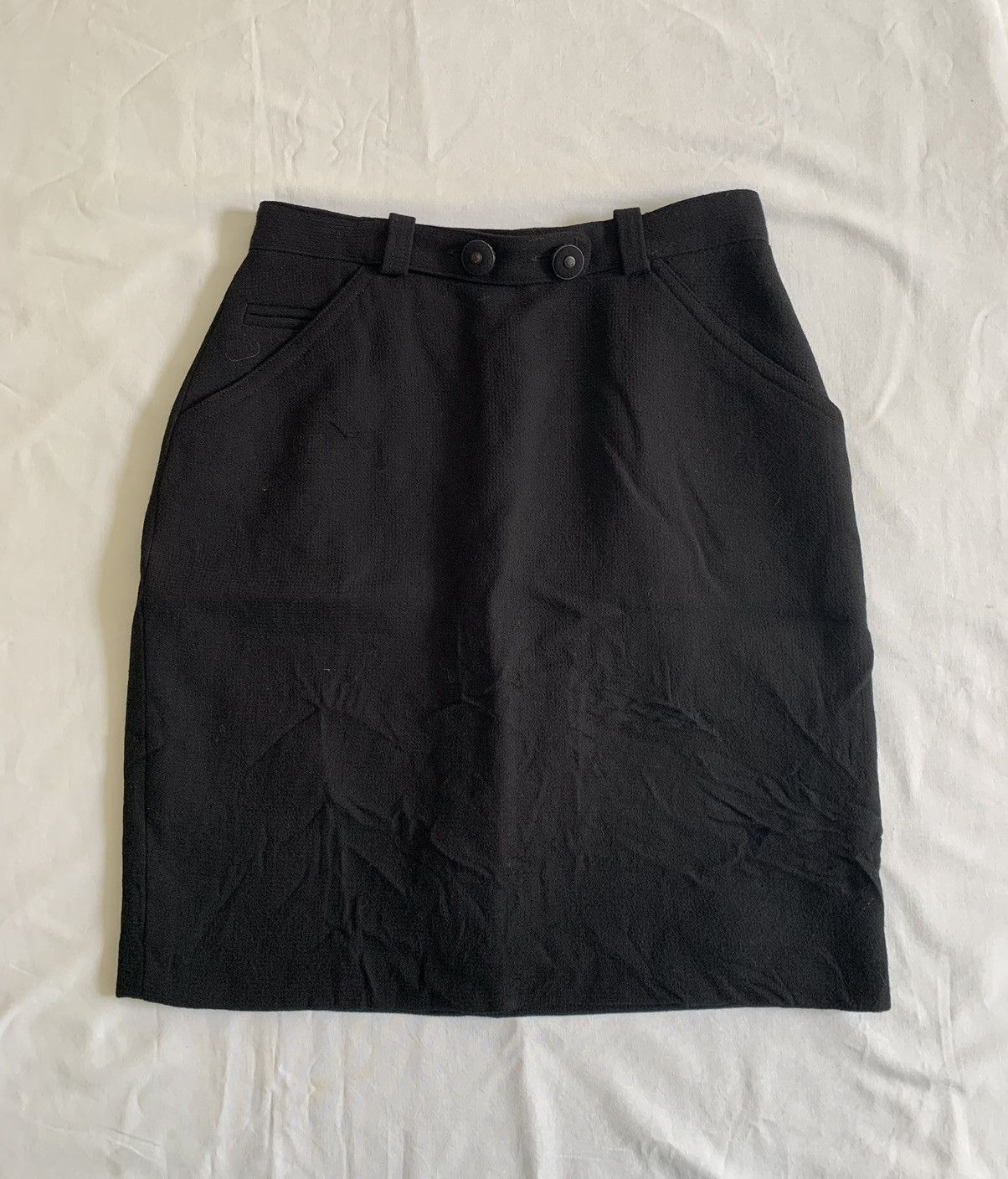Versace LUXURY💃🏼VERSACE BLACK MINI SKIRT Size 25" / US 0 / IT 36 - 2 Thumbnail