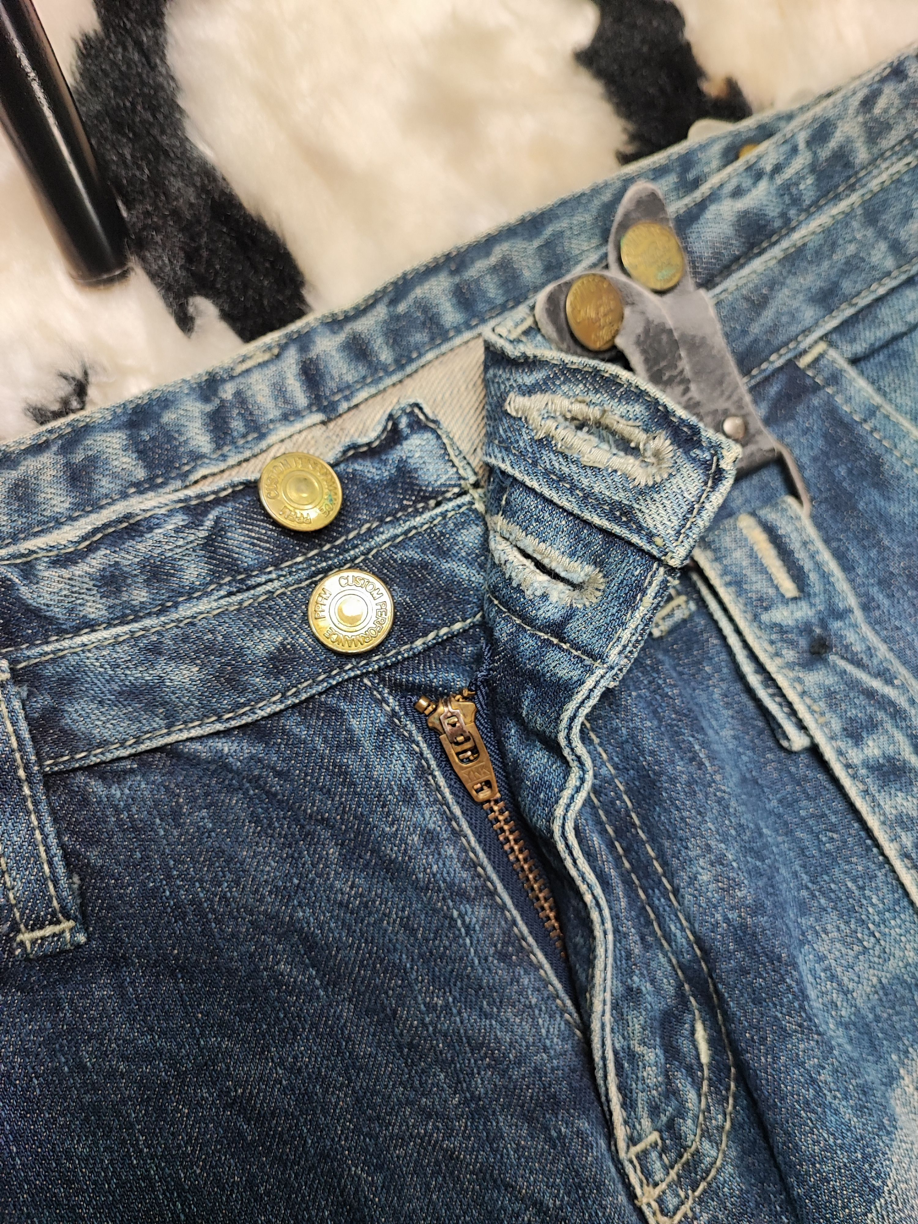 PPFM PPFM Bondage Punk Distressed Jeans ERD Grunge Chrome Size US 29 - 12 Thumbnail