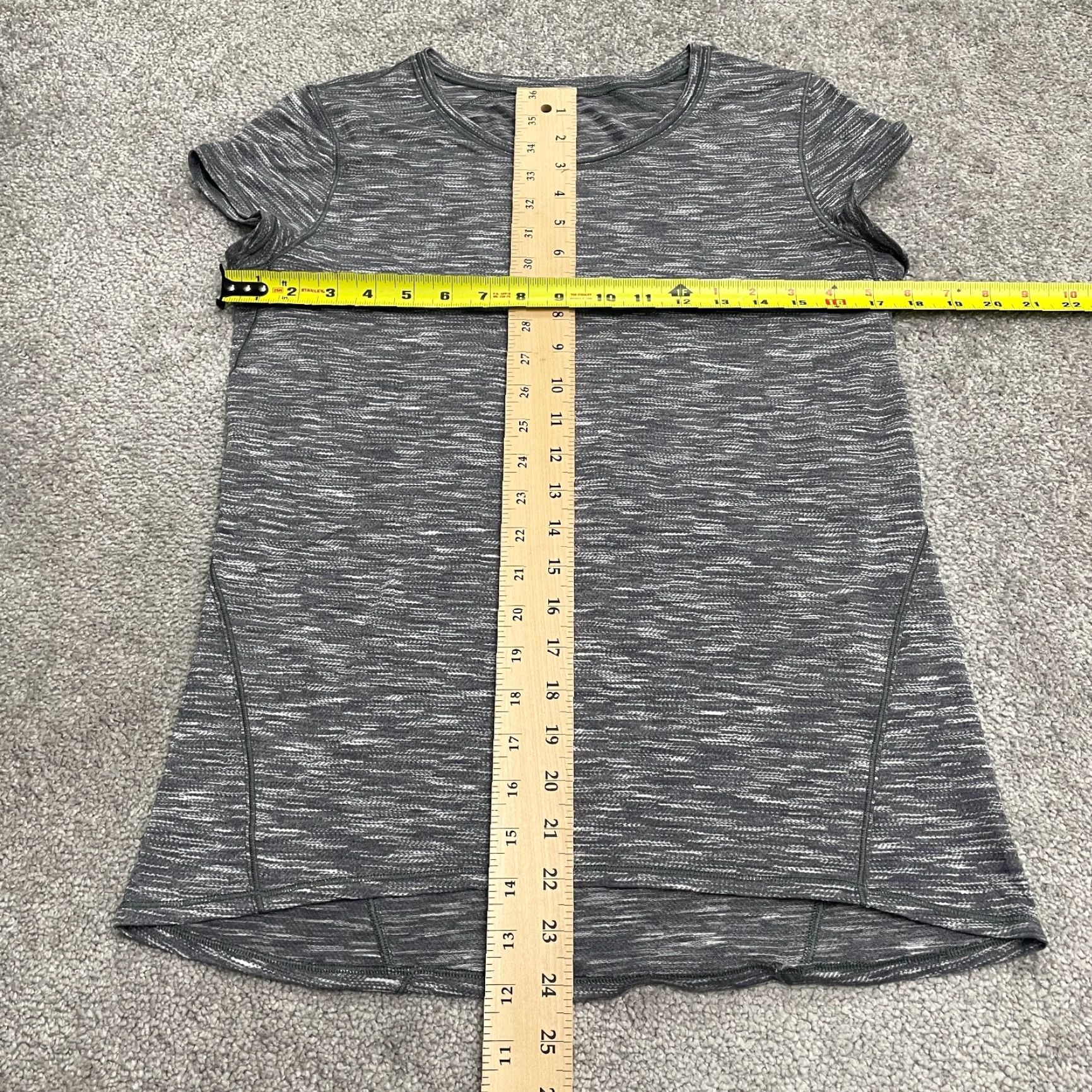 Lululemon Lululemon T-Shirt Womens 6 Heather Gray Round Neck Cap Sleeve Active Stretch Tee Size M / US 6-8 / IT 42-44 - 4 Thumbnail