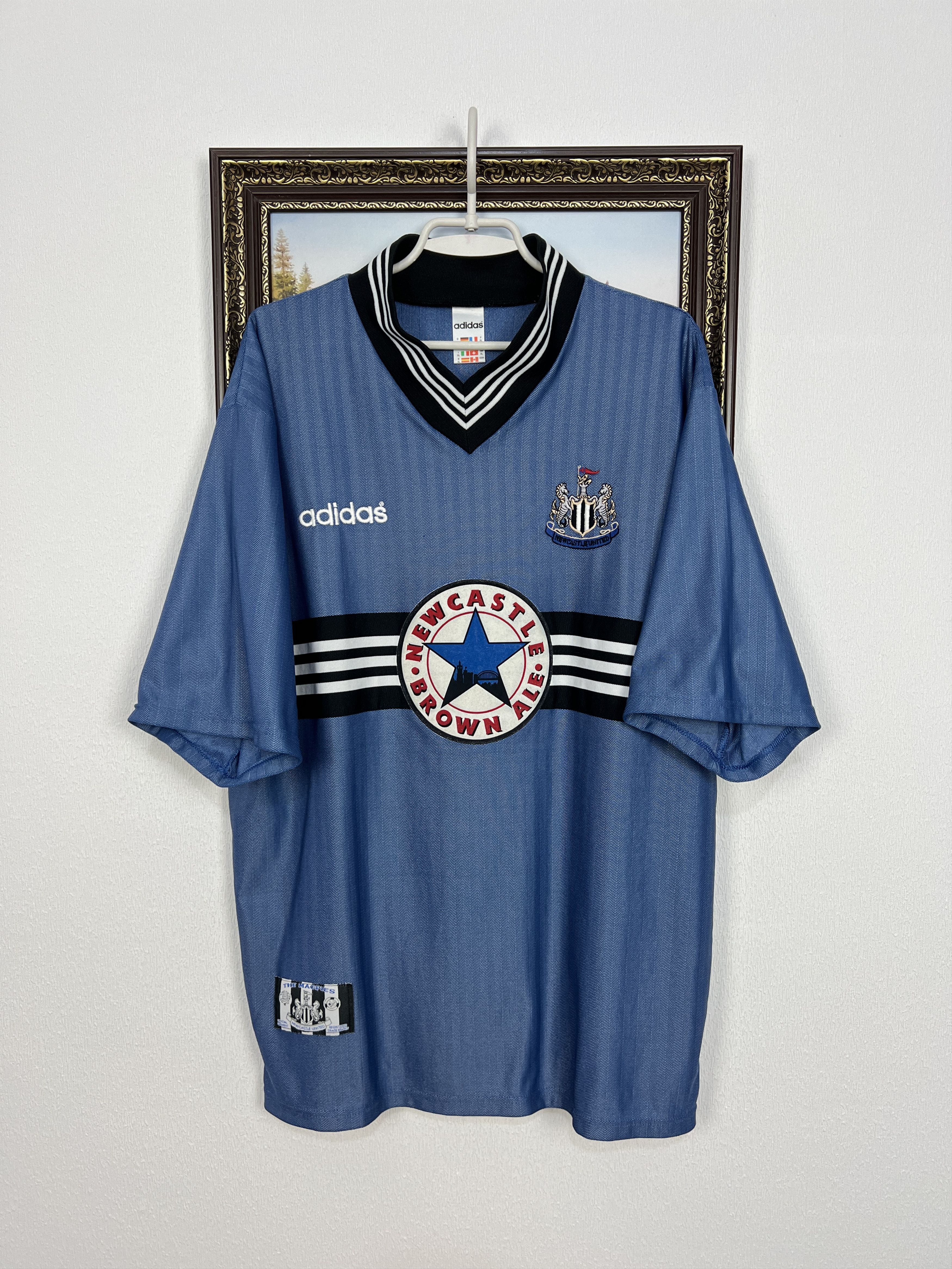 Newcastle United Away football shirt 1996 Soccer Adidas