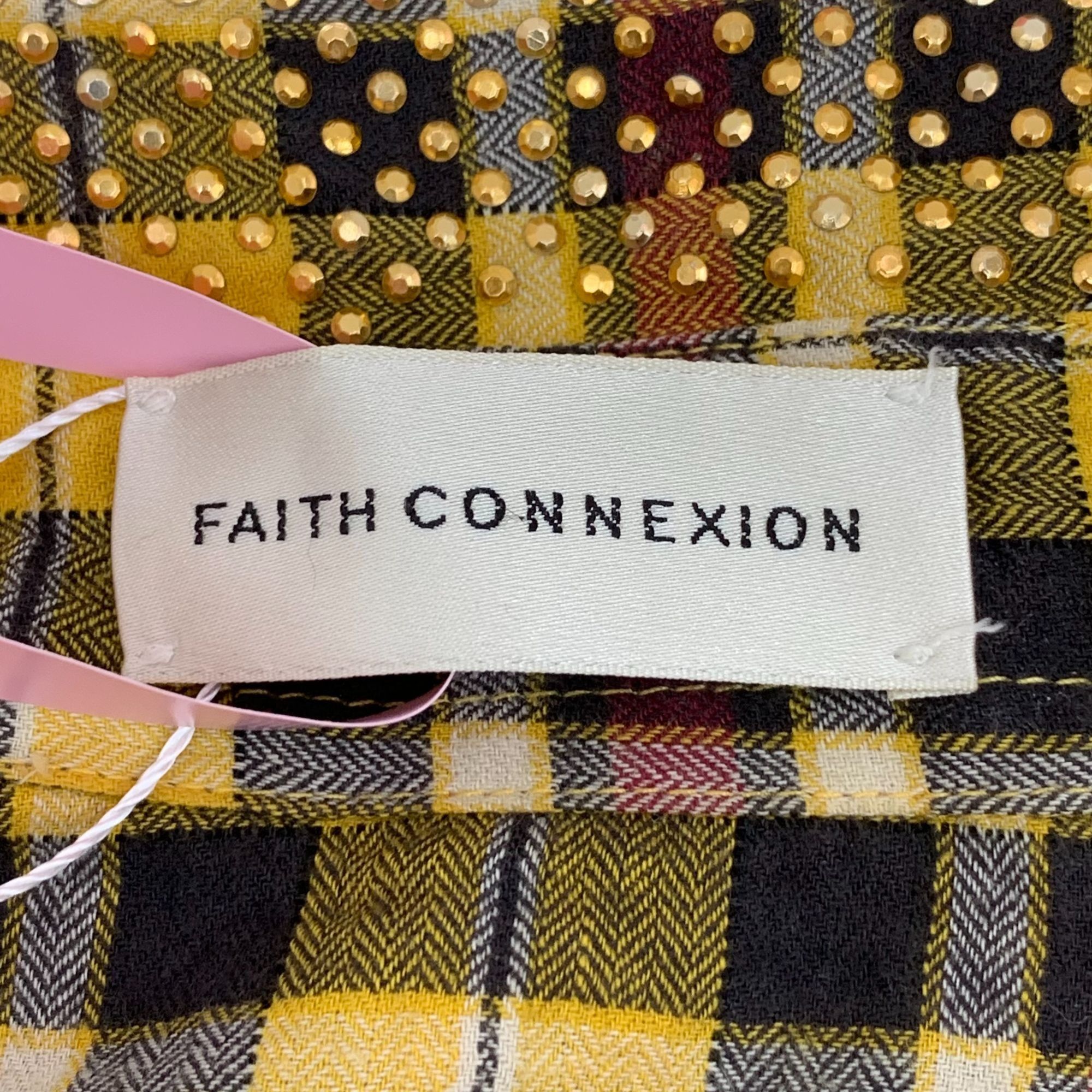 Faith Connexion Faith Connexion Yellow Beaded Checkered Oversize Shirt Long- Size S / US 4 / IT 40 - 2 Thumbnail
