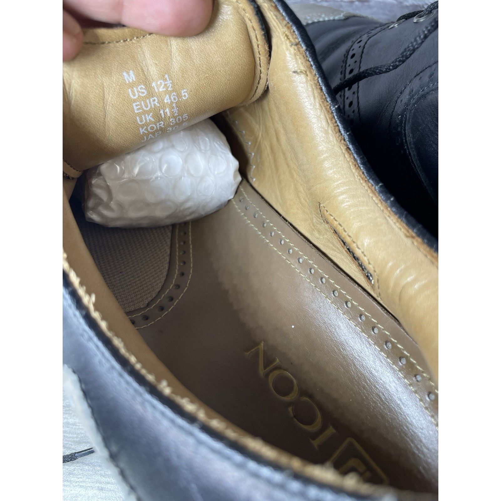 Footjoy Foot Joy Icon Black Leather Wingtip Ivory Vintage Golf Shoes Size US 12.5 / EU 45-46 - 10 Thumbnail
