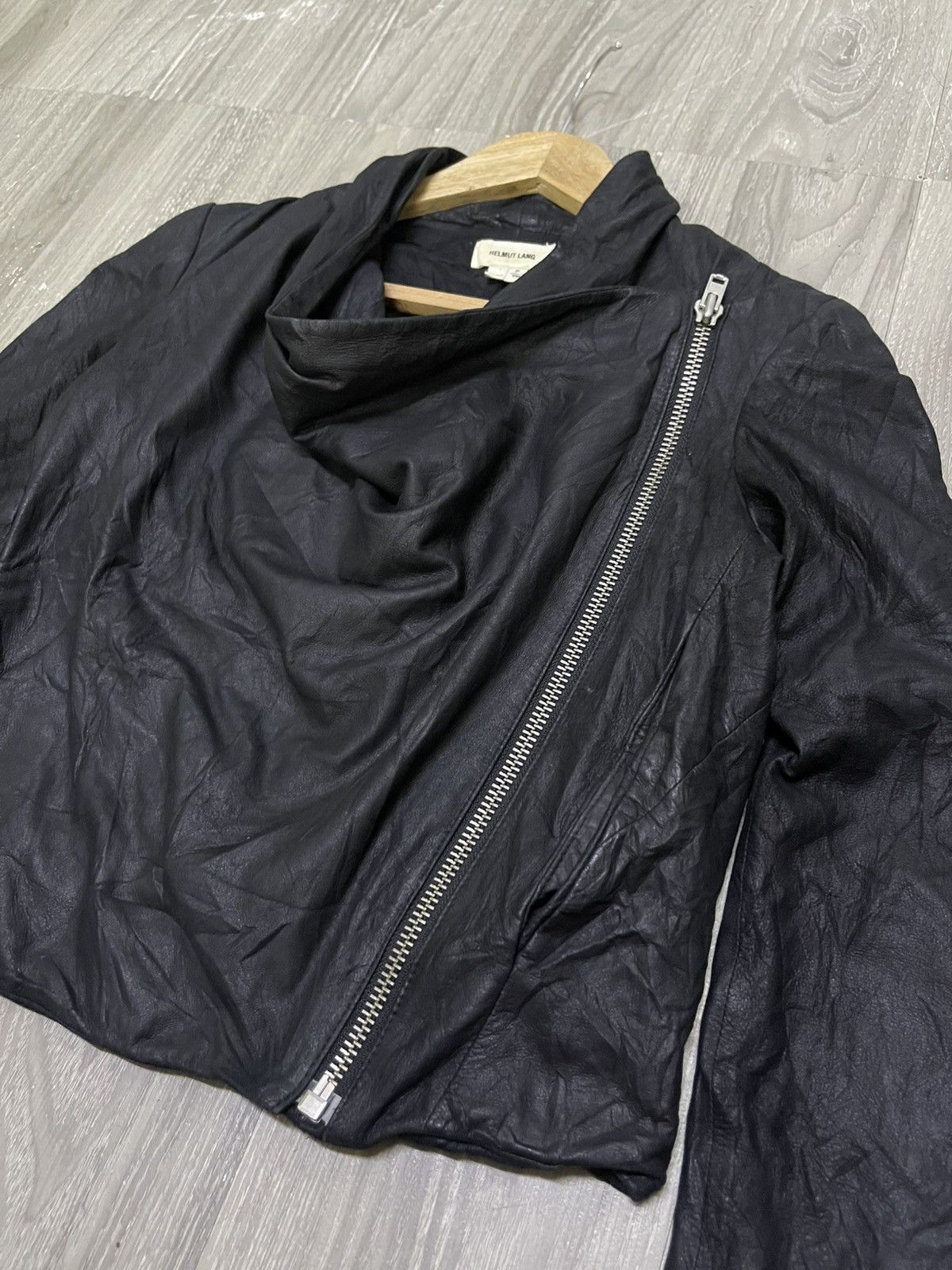 Helmut Lang Helmut Lang Draped Front Asymmetri-cal Lambskin Leather Size S / US 4 / IT 40 - 12 Thumbnail