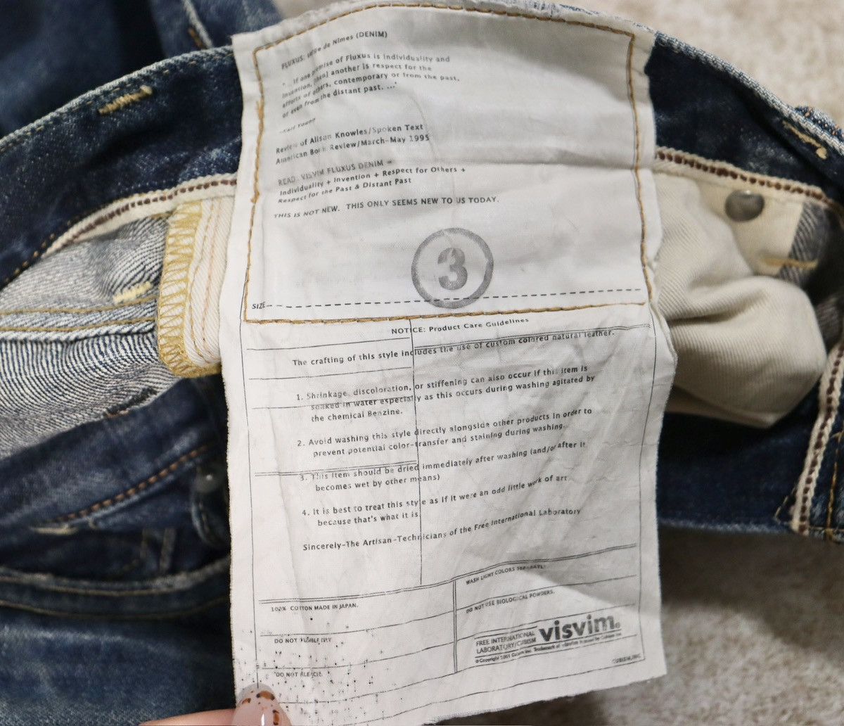 Visvim Visvim Fluxus D1 Damaged-1 Denim Size US 31 - 9 Thumbnail