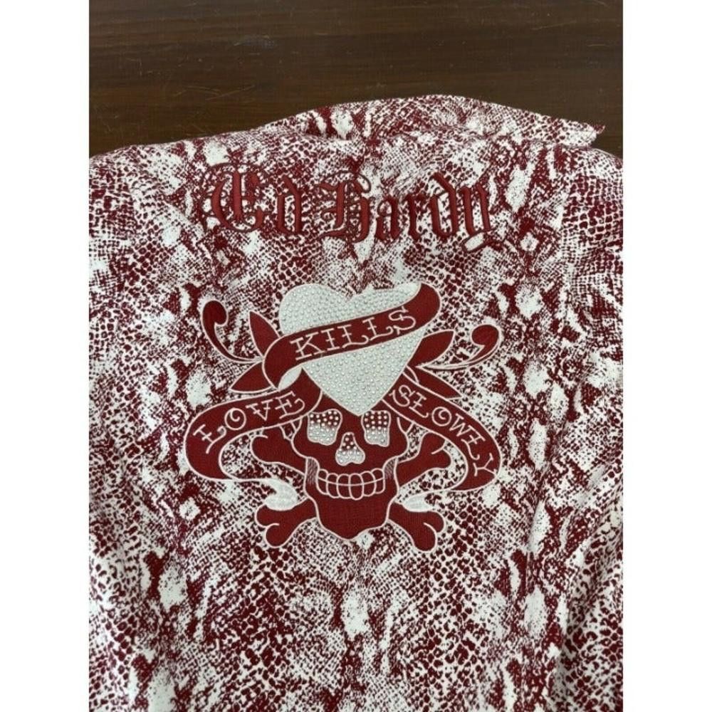 Ed Hardy Ed Hardy by Christian Moto Sports Jacket. Women’s Size M Red Size M / US 6-8 / IT 42-44 - 12 Thumbnail