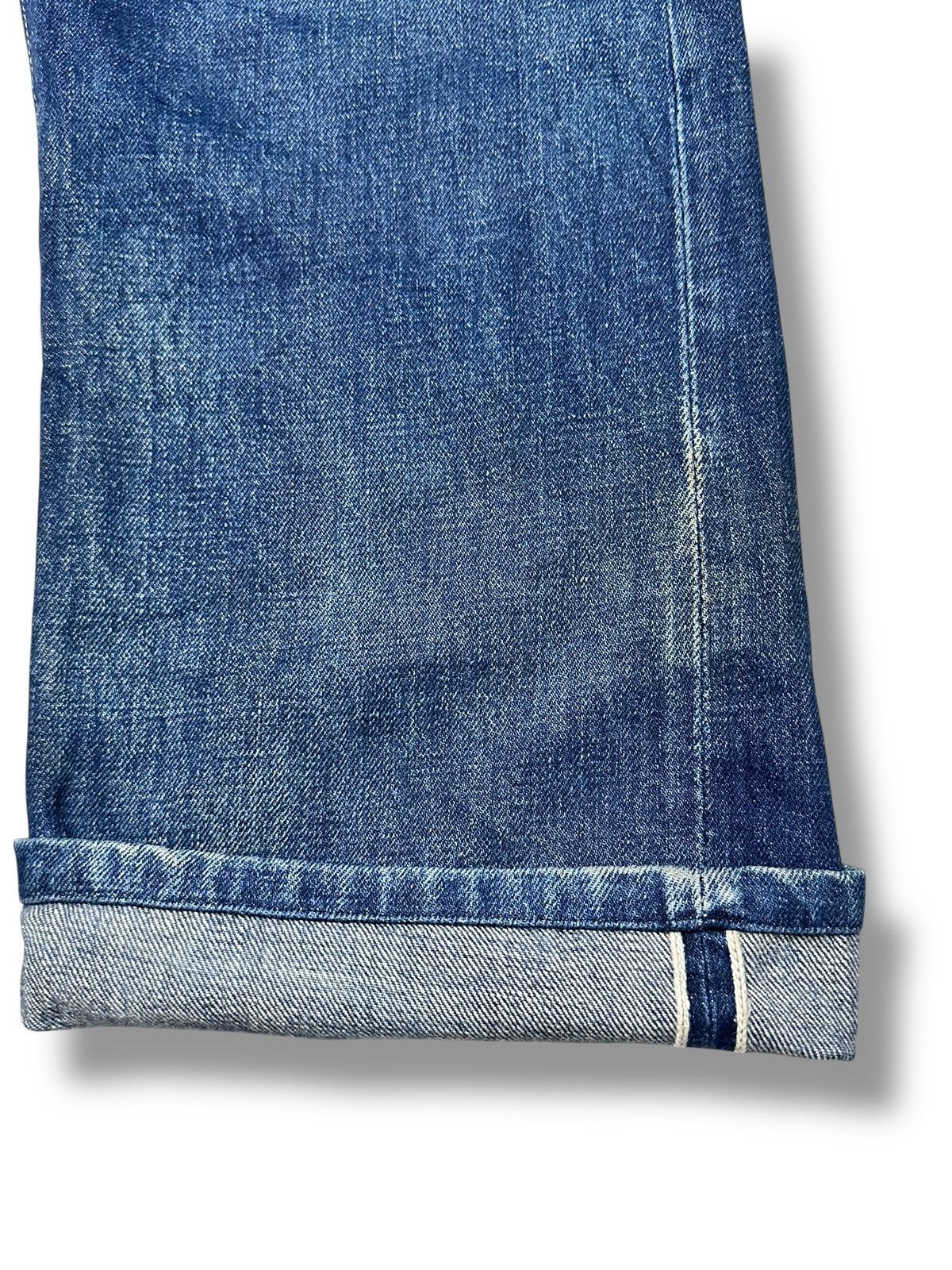 Denime Denime Vintage 80's Distressed Selvedge Baggy Faded Wash Size US 34 / EU 50 - 12 Thumbnail