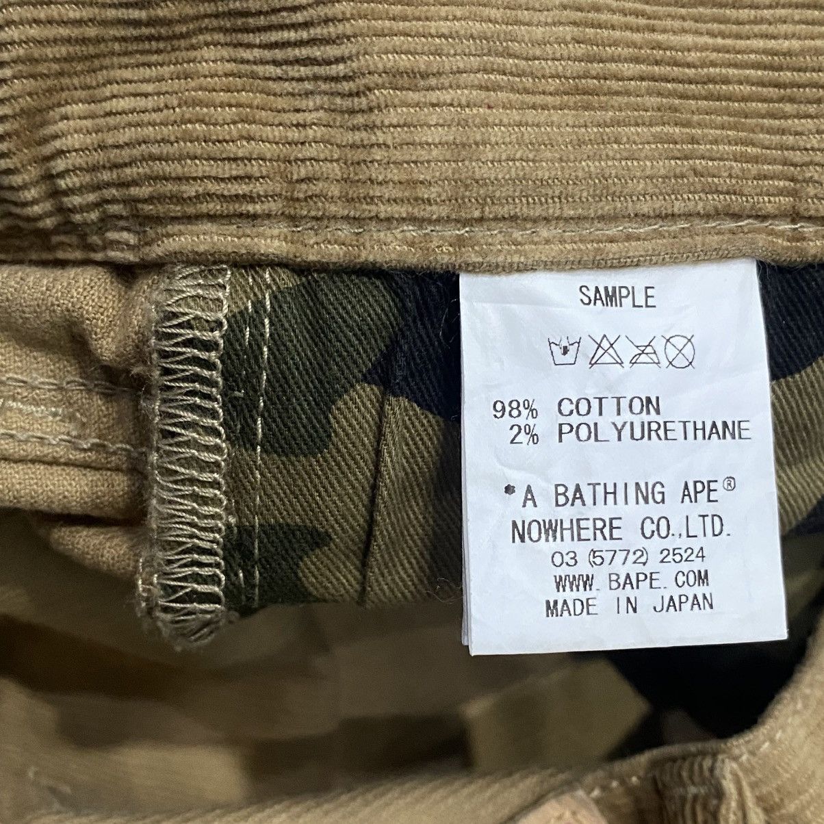 Bape Bape Corduroy Sample Pants Size 28" / US 6 / IT 42 - 3 Thumbnail
