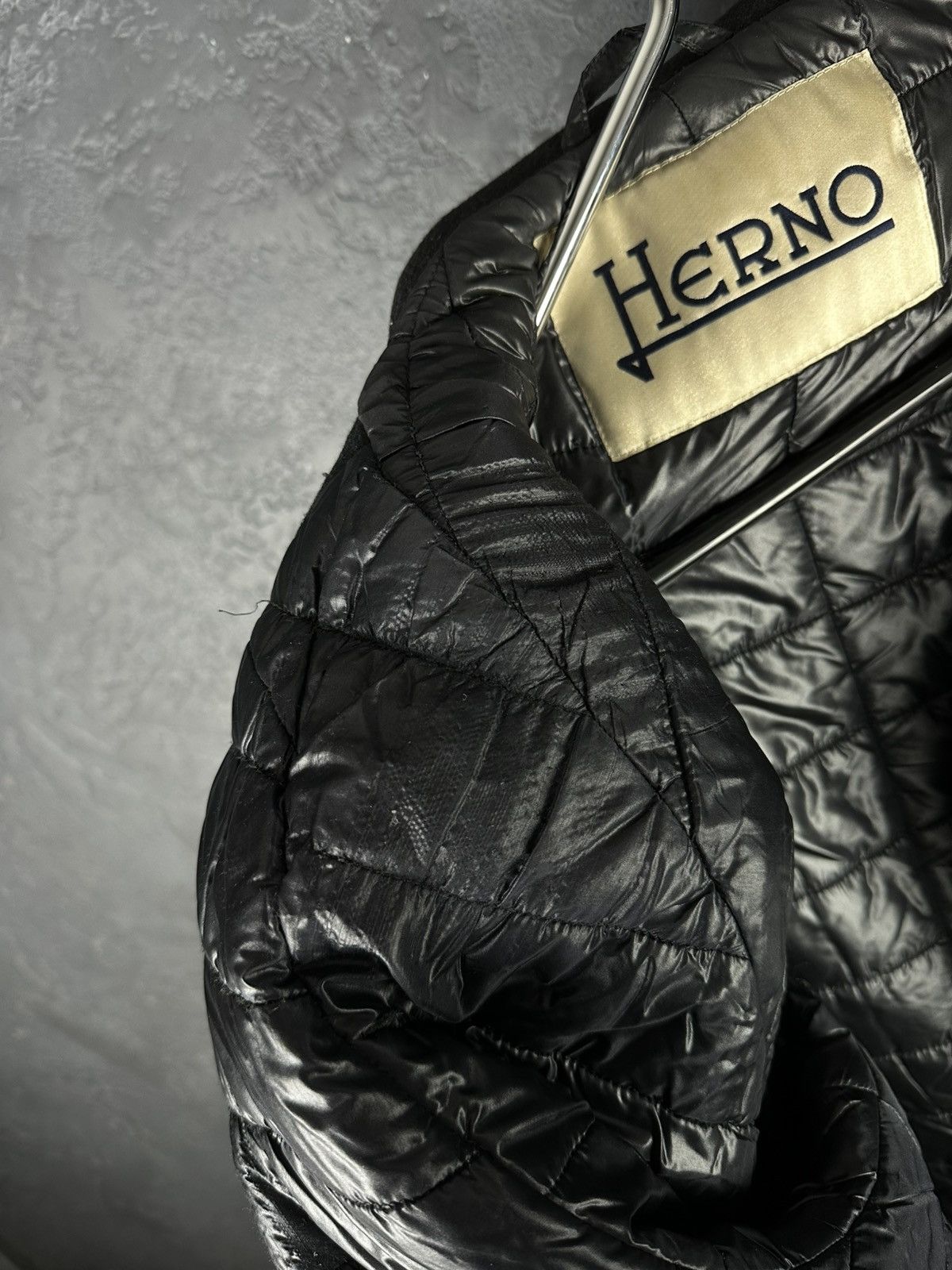 Herno × Vintage HERNO Vintage Women’s Black Short Sleeve Overcoat Designer Size L / US 10 / IT 46 - 14 Thumbnail