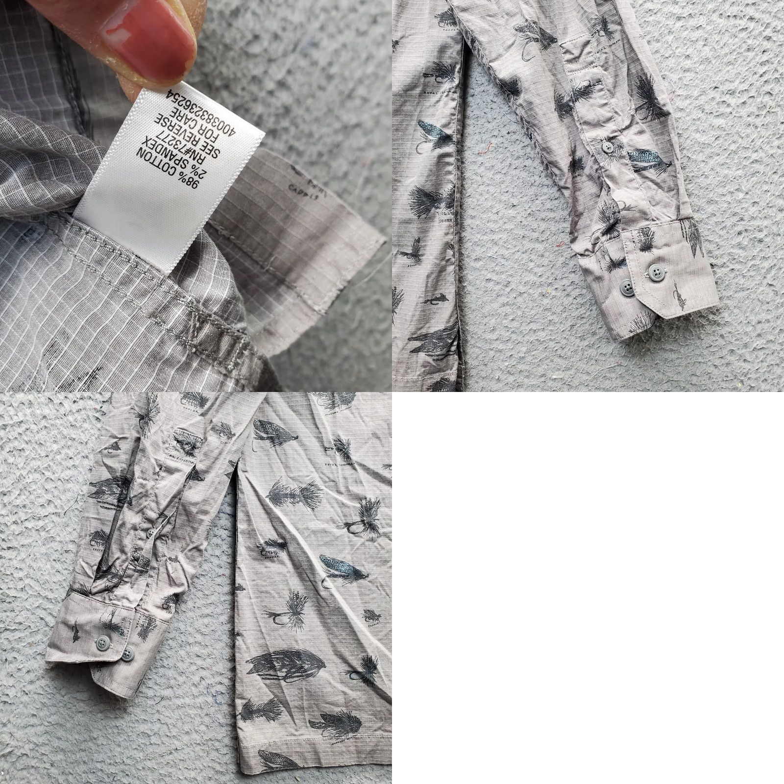 Croft & Barrow Croft & Barrow Mens Shirt S Multicolor Woolly Bugger Print Quick Dry Ripstop Casual Outdoor Button-Up Shirt Mens S Size US S / EU 44-46 / 1 - 8 Thumbnail