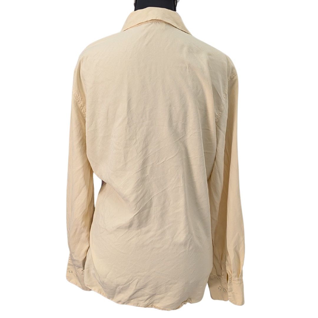 Ann Taylor Vintage Ann Taylor Silk Long-Sleeve Button-Down | Women's 14 Size XL / US 12-14 / IT 48-50 - 2 Thumbnail