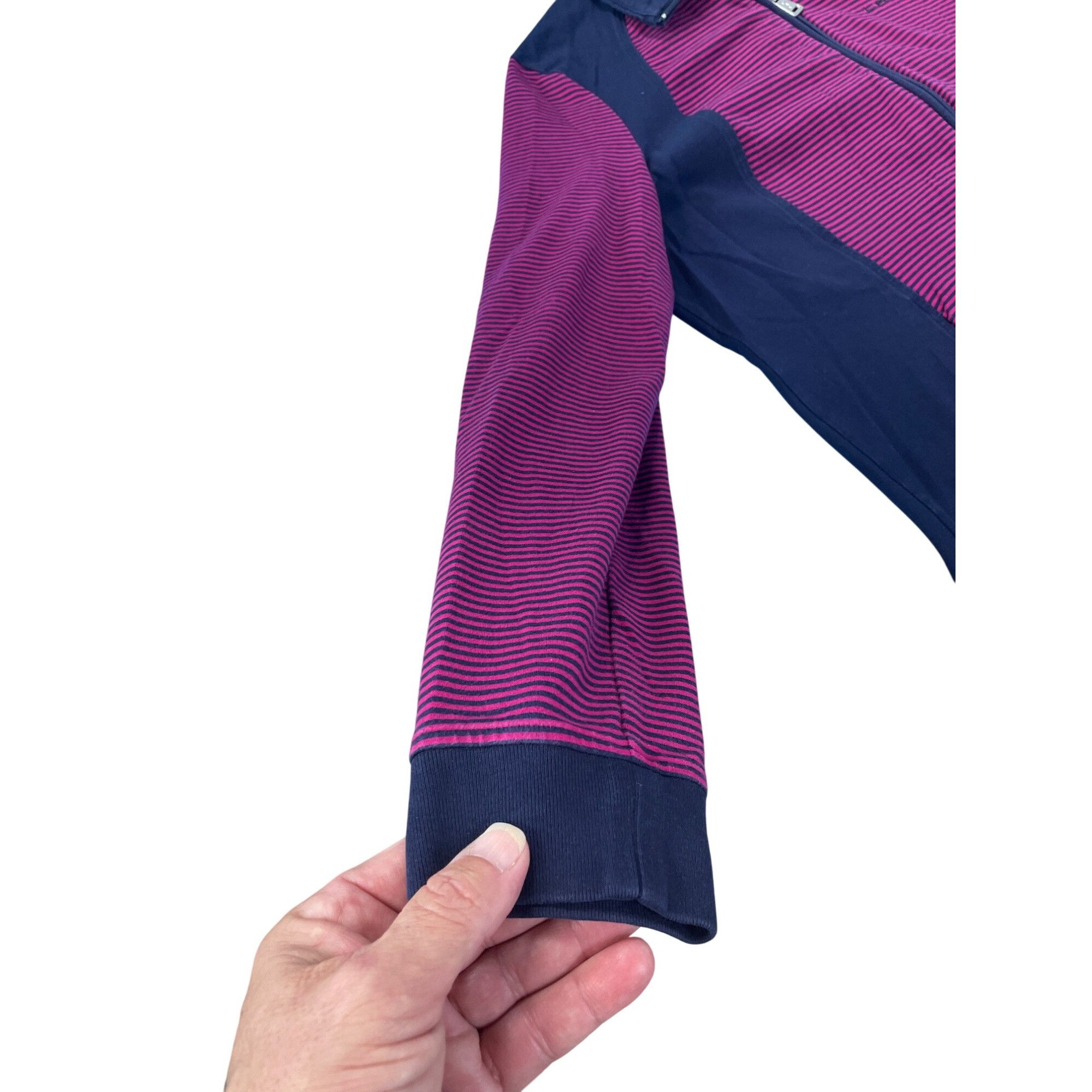 Lauren Ralph Lauren Lauren Ralph Lauren Active Womens Pink Blue Striped Full-zip Size XL / US 12-14 / IT 48-50 - 2 Thumbnail
