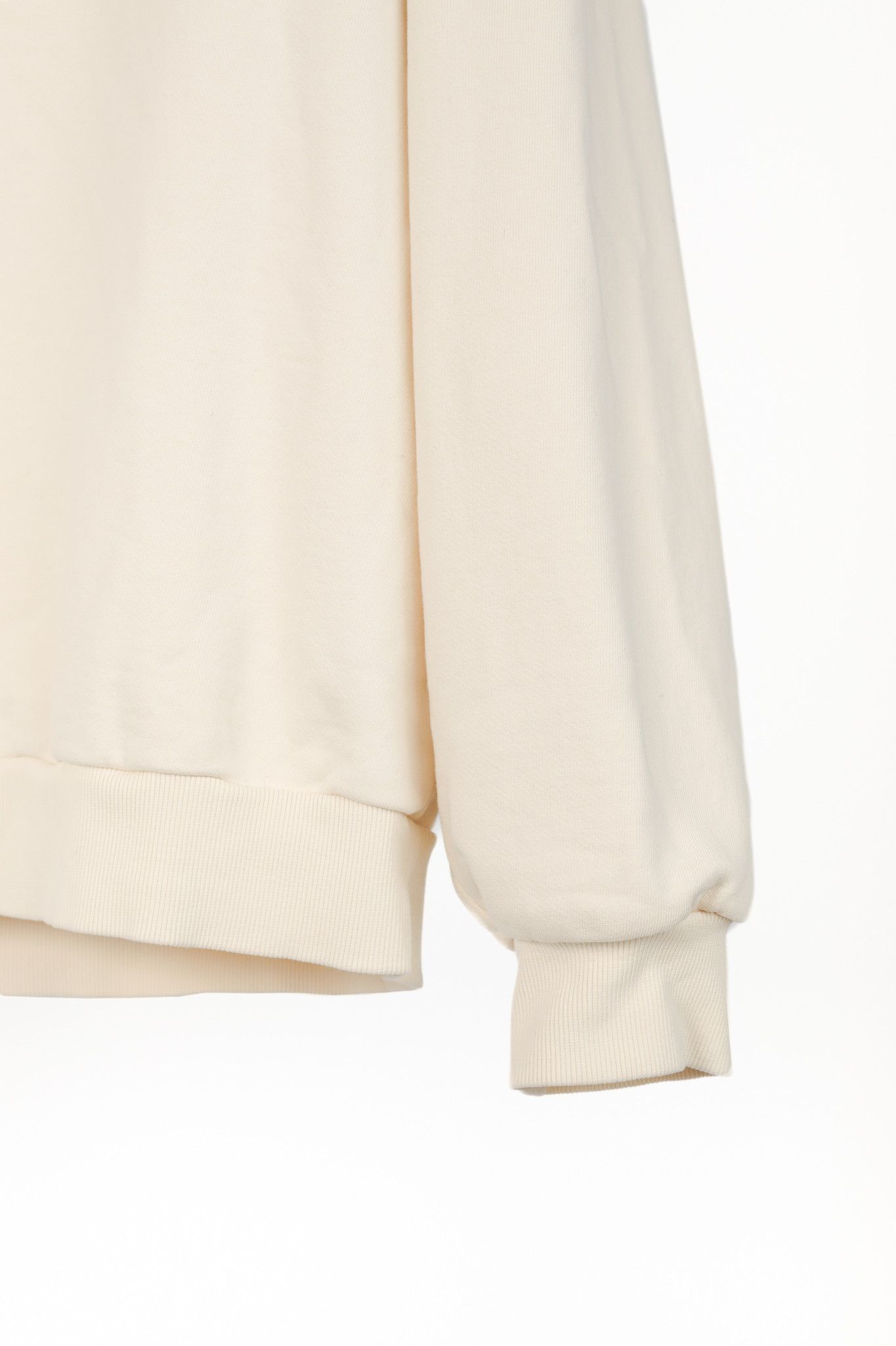 Juun.J JUUN.J Cream Cotton French-Terry Graphic Crewneck Sweatshirt Size US S / EU 44-46 / 1 - 7 Thumbnail