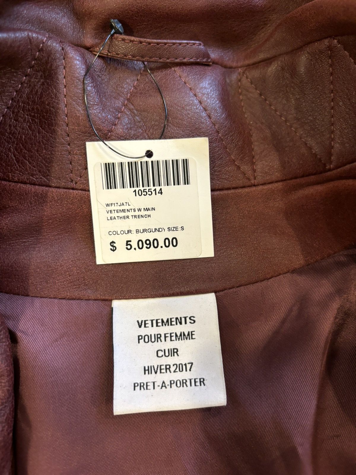 Vetements Vetements FW17 Leather Trench Coat Size S / US 4 / IT 40 - 6 Thumbnail