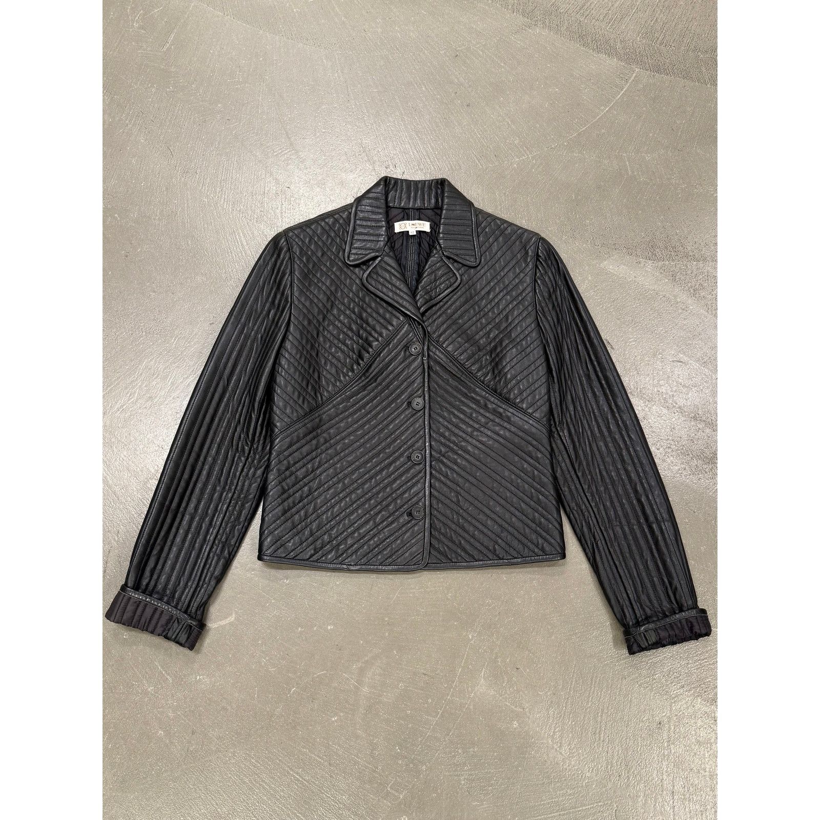 Loewe 1990s Loewe paneled cropped leather jacket Size M / US 6-8 / IT 42-44 - 3 Thumbnail