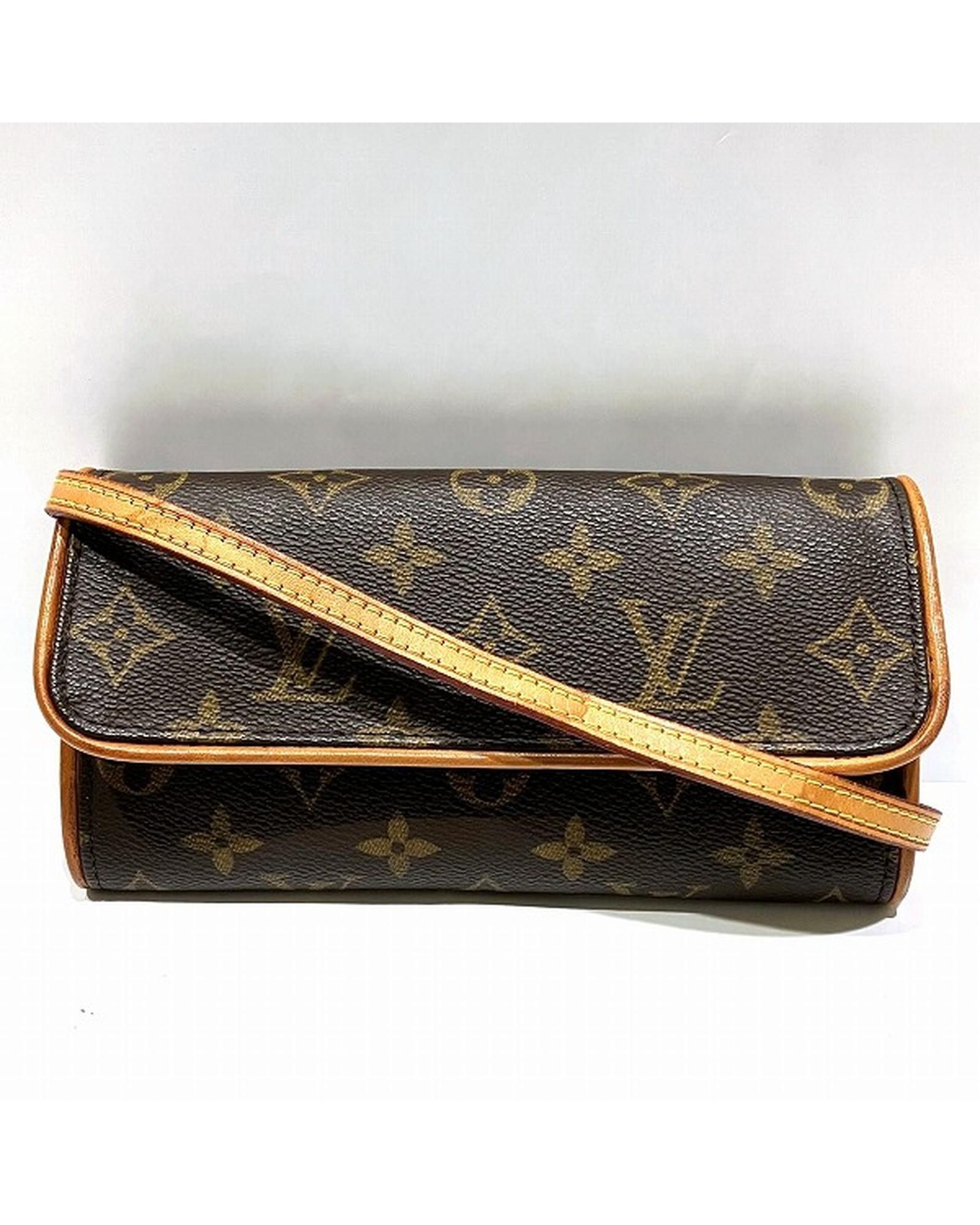 image of Louis Vuitton Monogram Pochette Twin Gm Bag In Brown, Women's