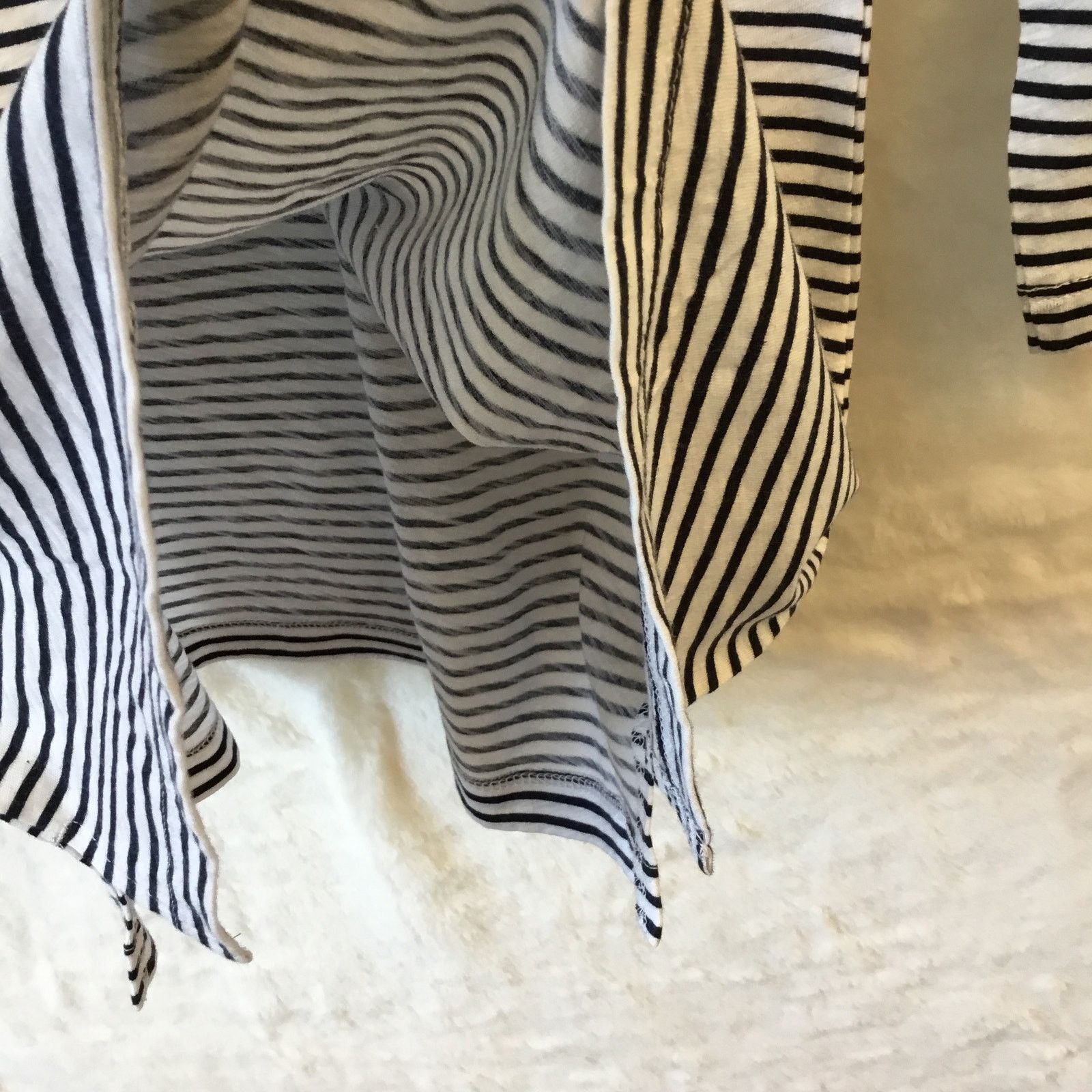 Loft LOFT Blue Striped Floral Split Neck Tee Size XS / US 0-2 / IT 36-38 - 10 Thumbnail