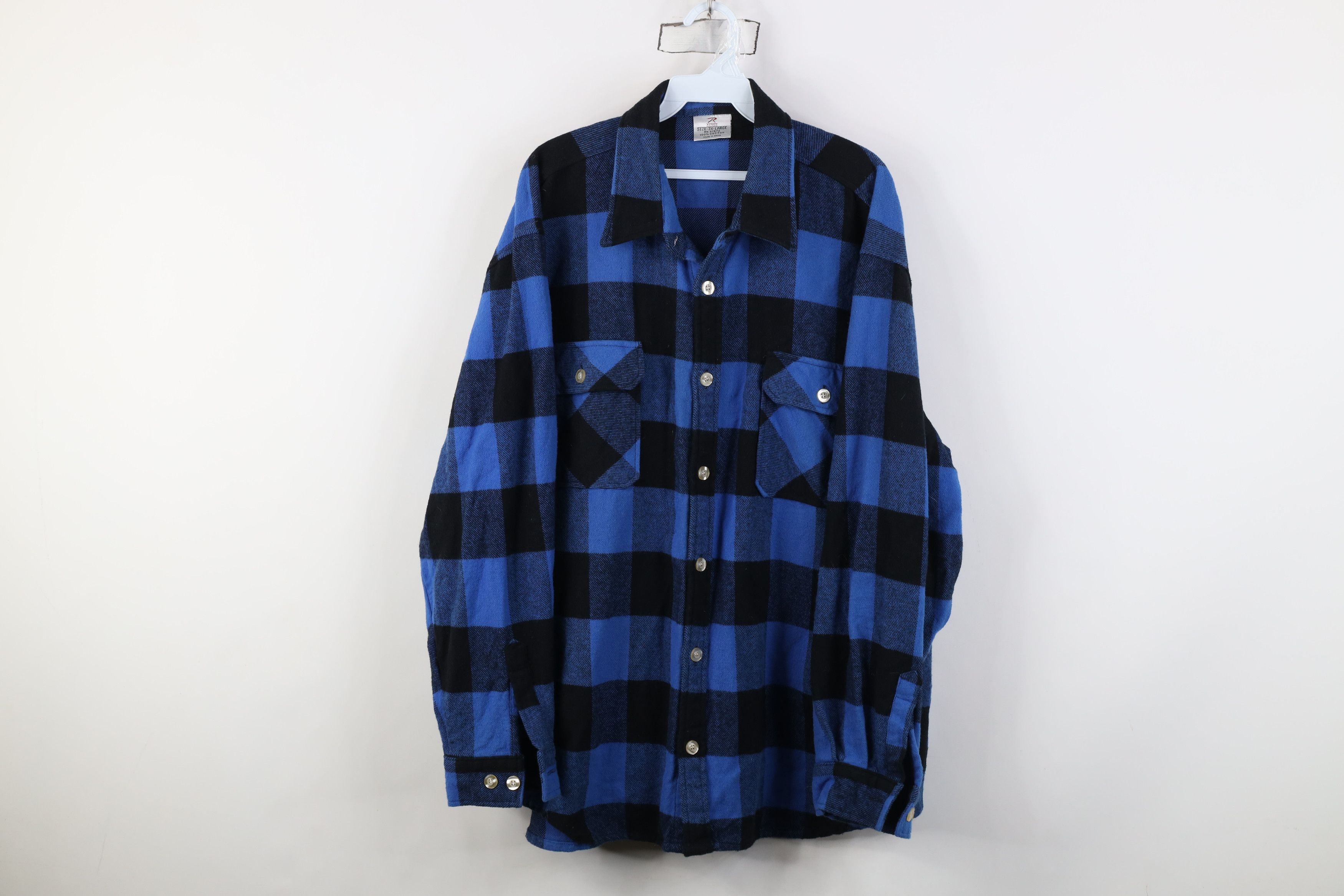 Rothco Vintage 90s Rothco Heavyweight Collared Button Shirt Plaid Size US XXL / EU 58 / 5 - 1 Thumbnail
