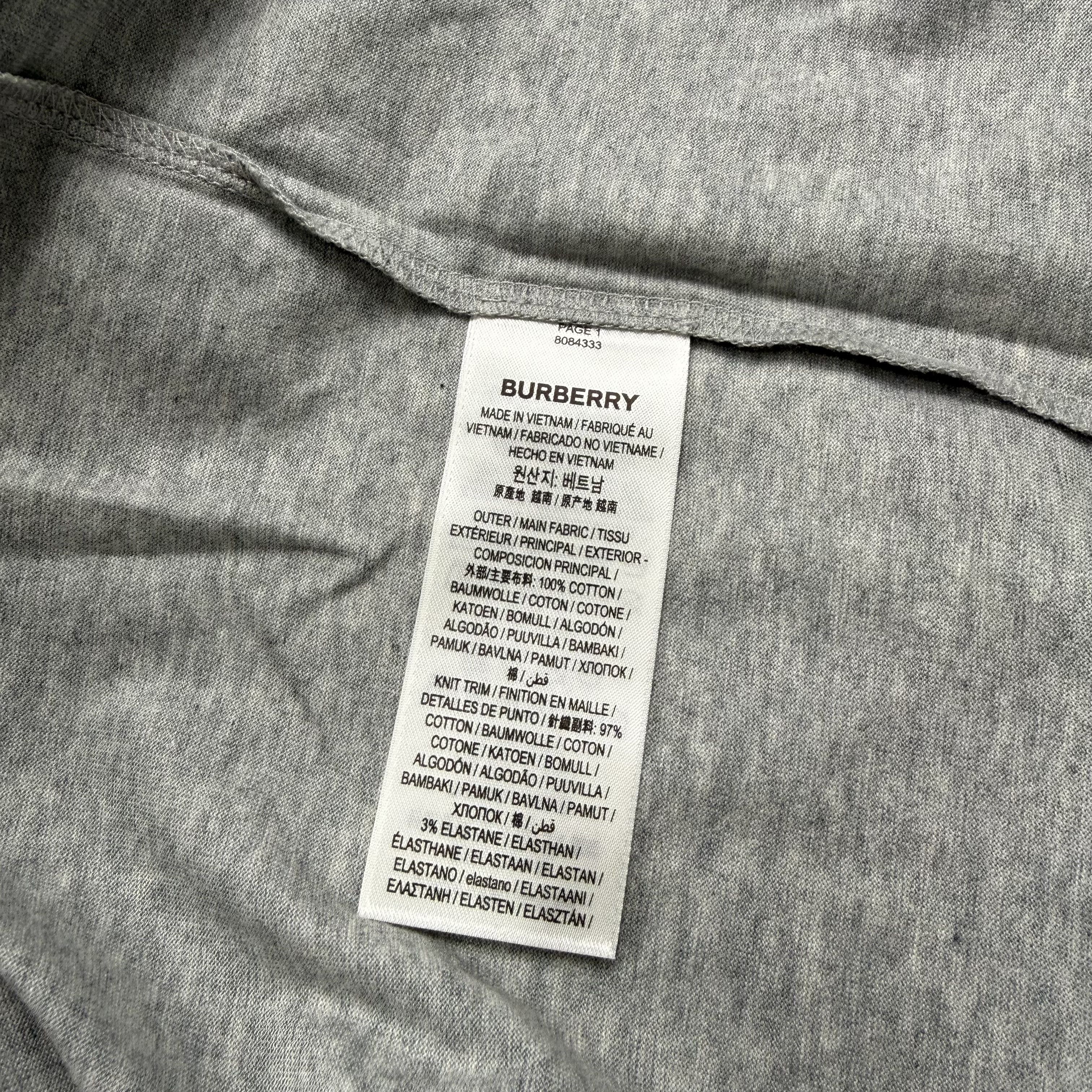 Burberry Burberry Mens Horseferry Print Grey Cotton Oversized T Size US XXL / EU 58 / 5 - 4 Thumbnail