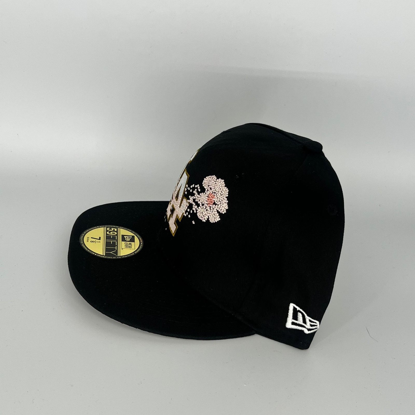New Era Size 7 1/8 Gray Black Los Angeles Dodgers New Era MLB Size ONE SIZE - 2 Thumbnail