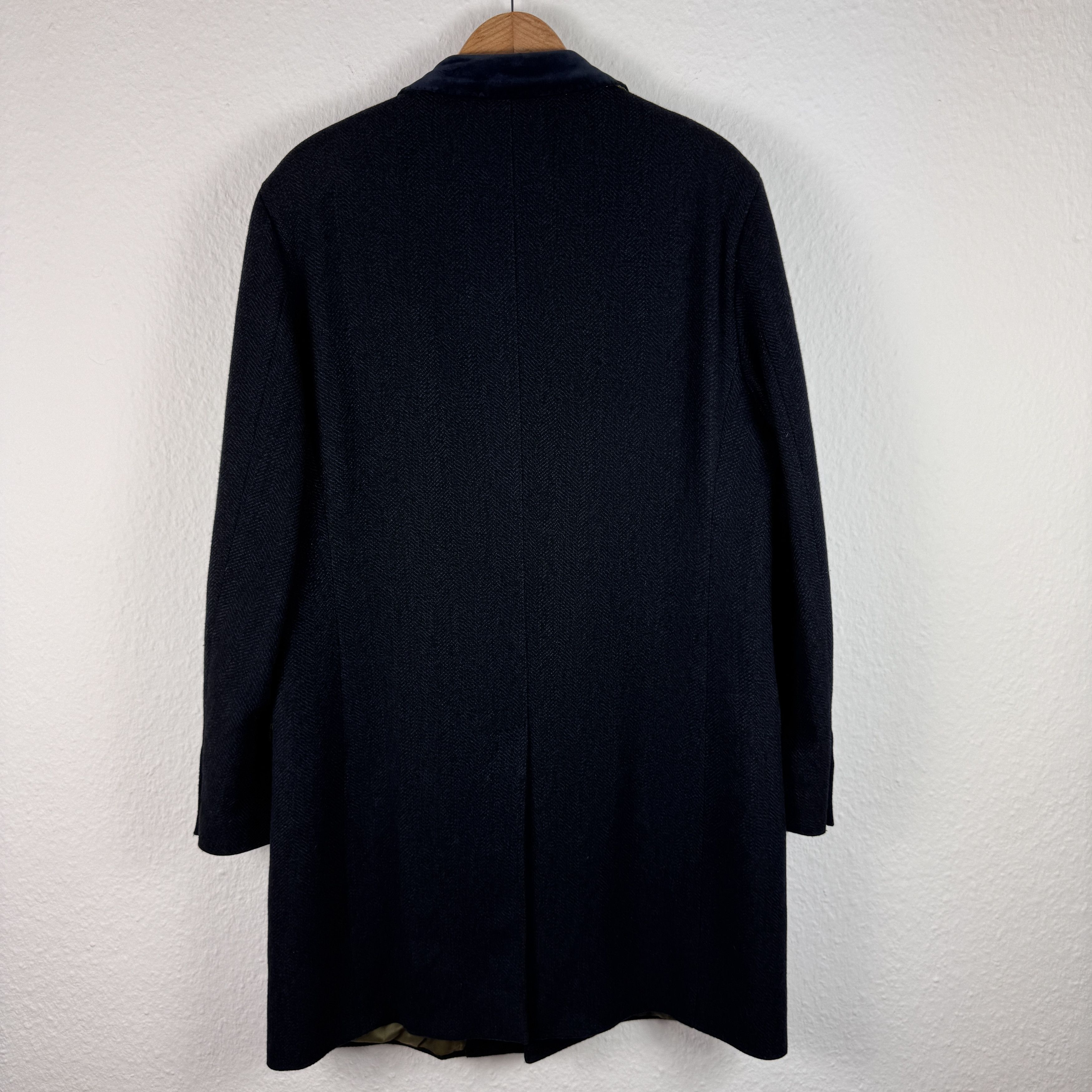 Etro RRP 1500€ ETRO WOOL BLEND TWEED NAVY SILK LONG COAT SIZE 54 Size US L / EU 52-54 / 3 - 2 Thumbnail