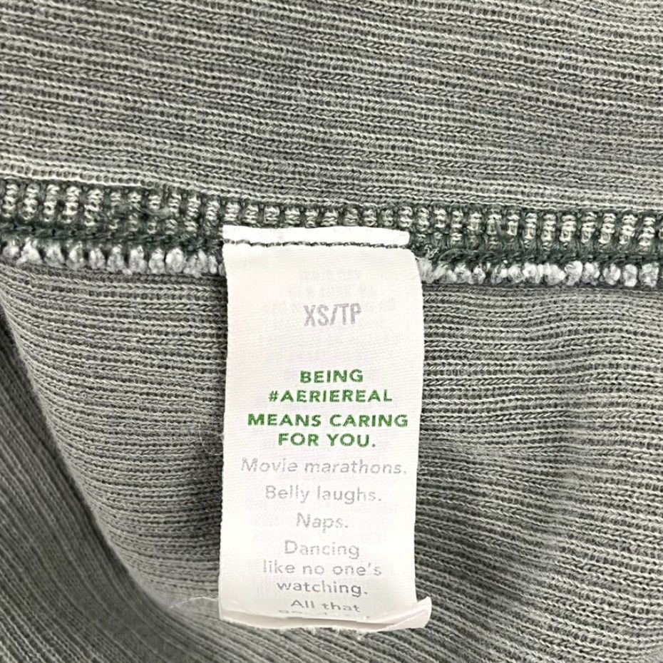 Vintage AERIE Jacket Womens XS Oversized Washed Green Textured Henley Hoodie Pullover Size XS / US 0-2 / IT 36-38 - 6 Thumbnail