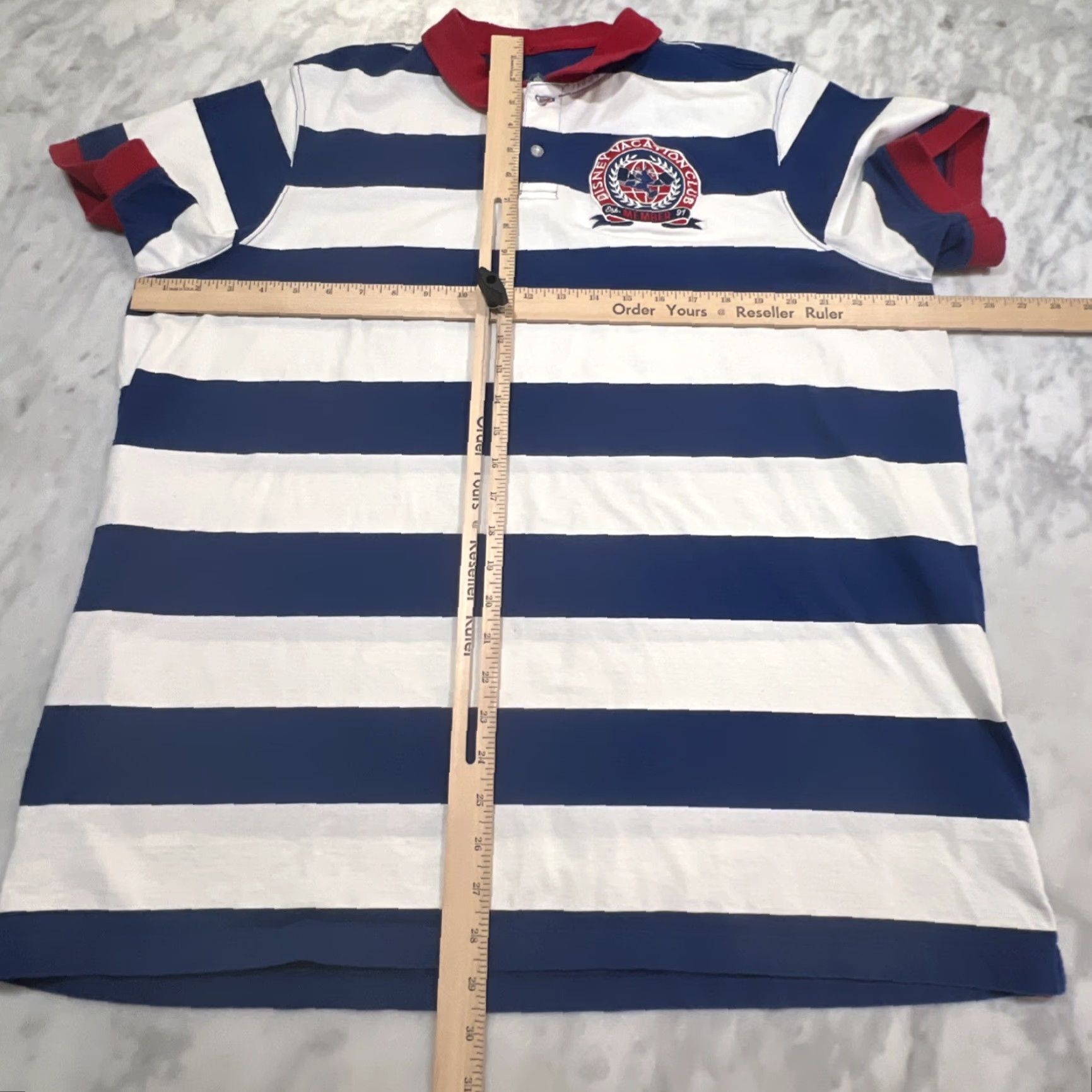 Disney Disney Vacation Club Member Rugby Polo Men XXL Mickey Mouse Stripes Short Sleeve Size US XXL / EU 58 / 5 - 7 Thumbnail
