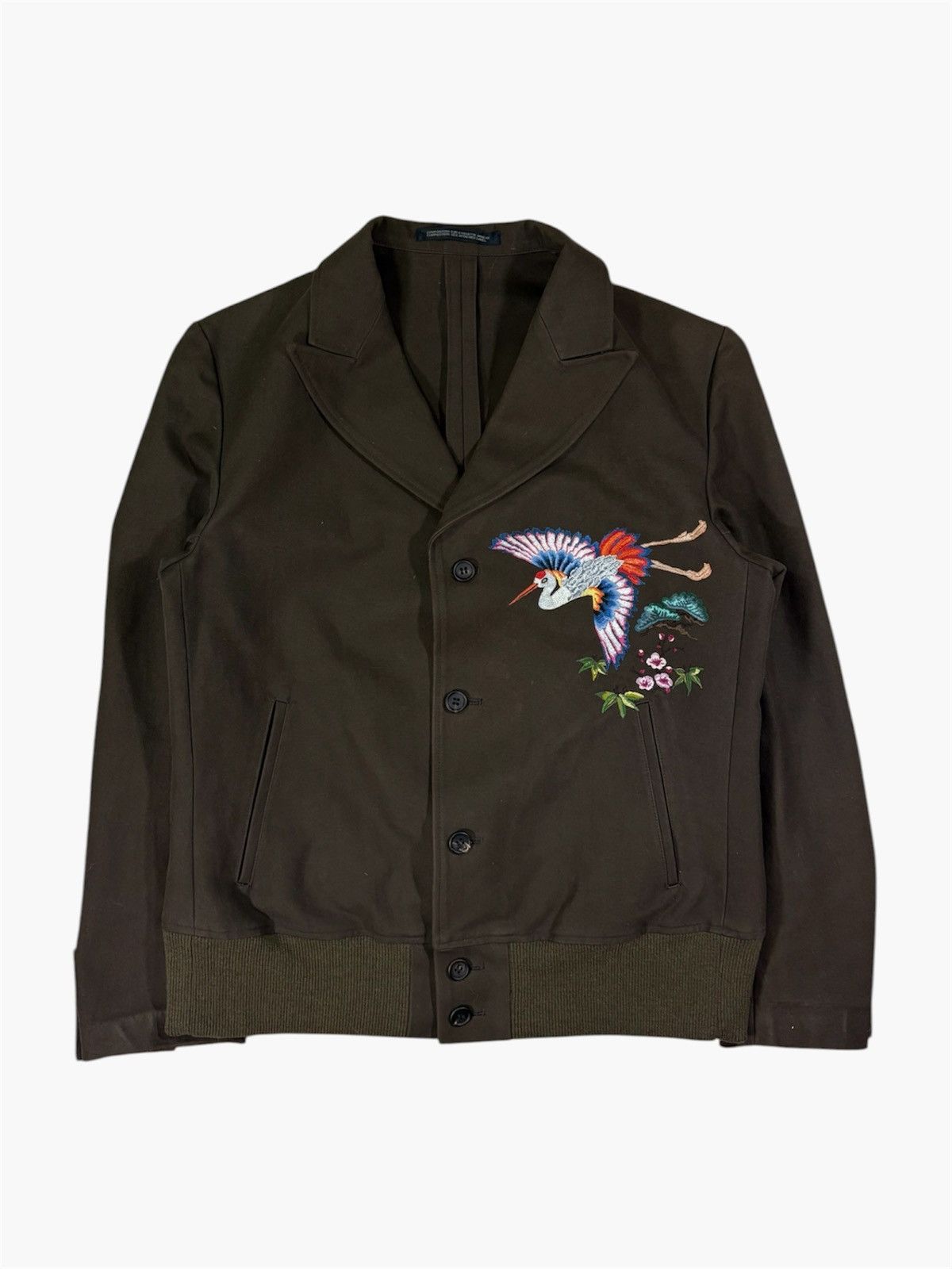 Yohji Yamamoto Embroidered Bird Jacket by Yohji Yamamoto Size L / US 10 / IT 46 - 1 Thumbnail