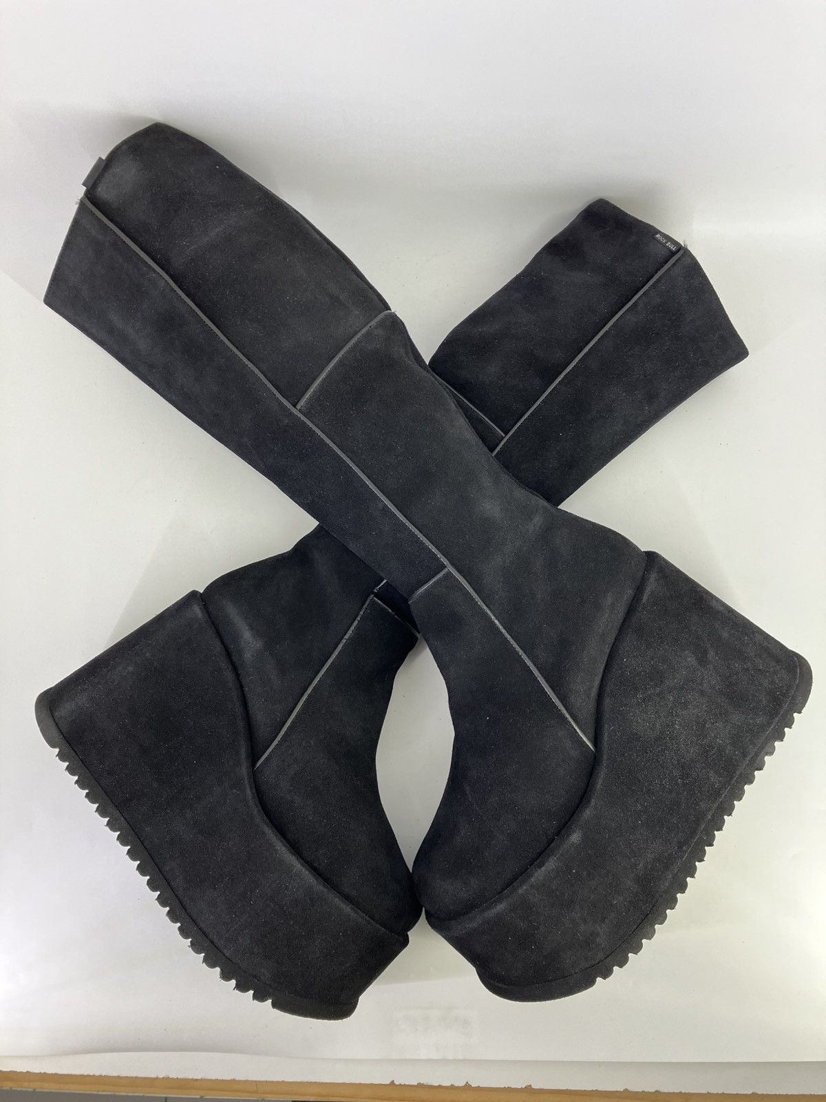 Rock Bull chunky platform suede leather knee boots 90s