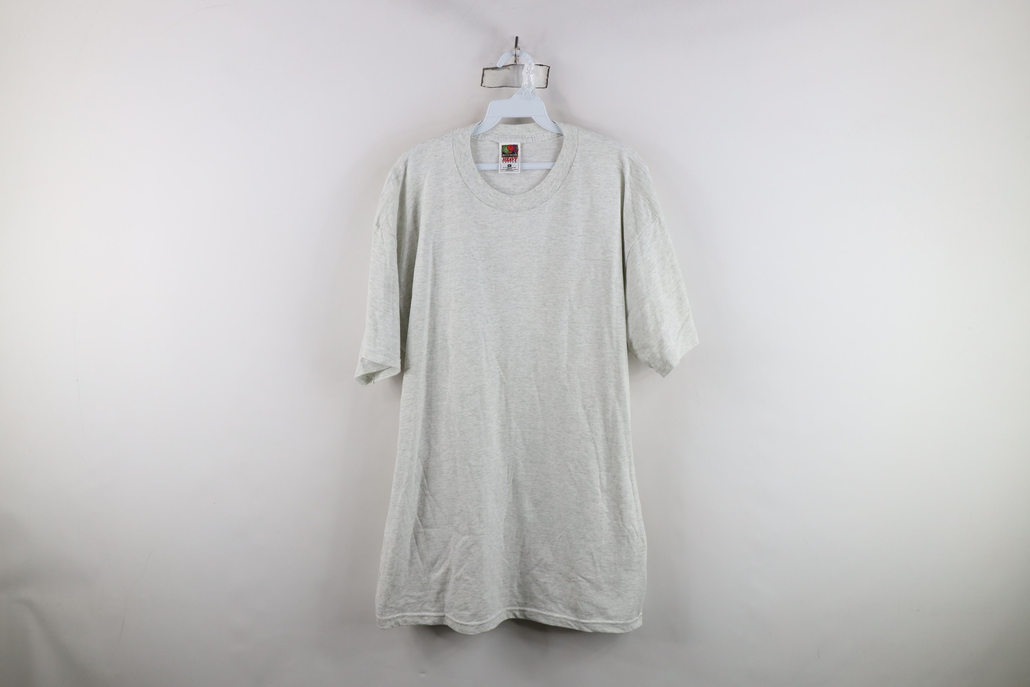 Vintage Vintage 90s Streetwear Heavyweight Cotton T-Shirt Gray Size US L / EU 52-54 / 3 - 1 Thumbnail