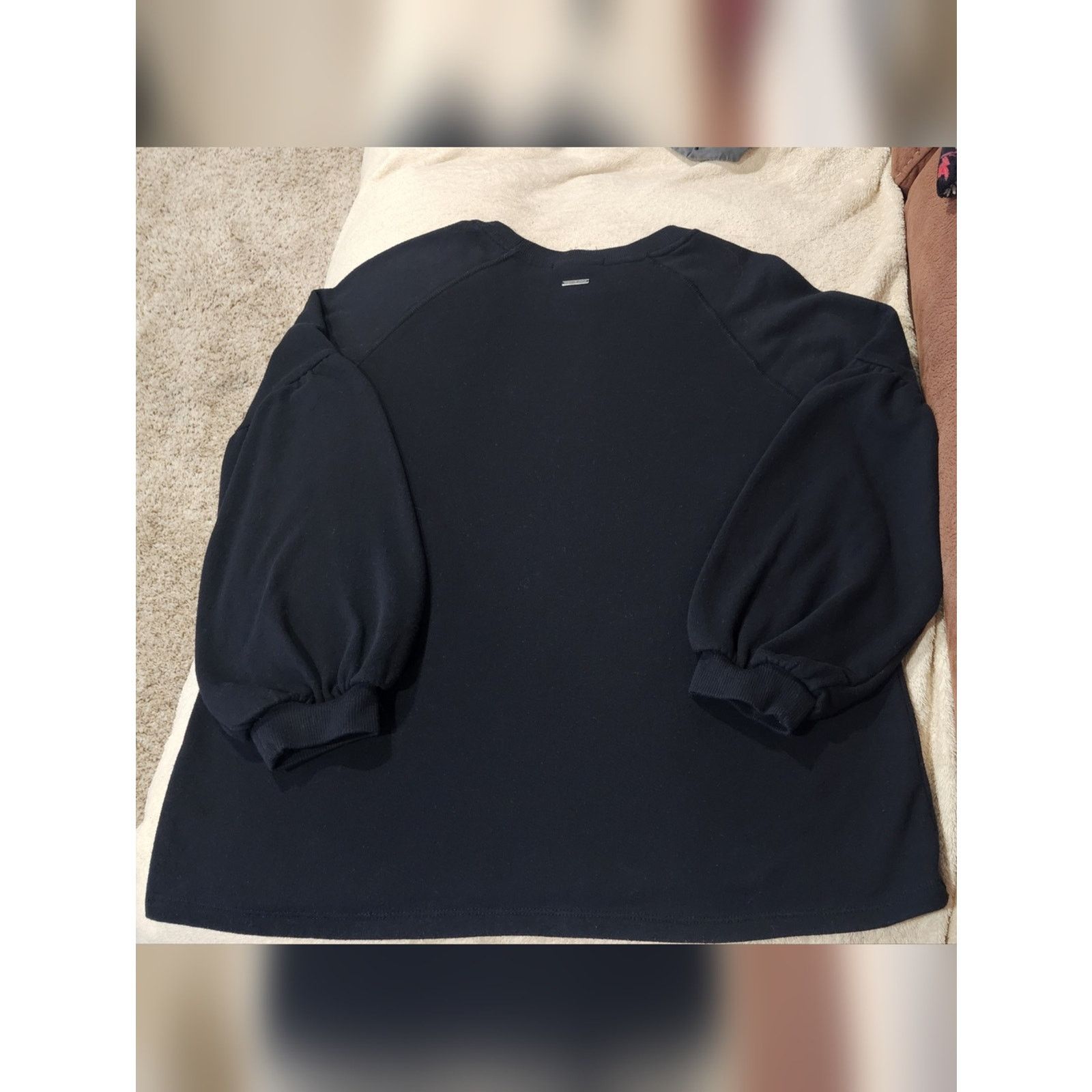 Billabong Billabong Black Crewneck Balloon-Sleeve Sweater Women's Med Size M / US 6-8 / IT 42-44 - 12 Thumbnail
